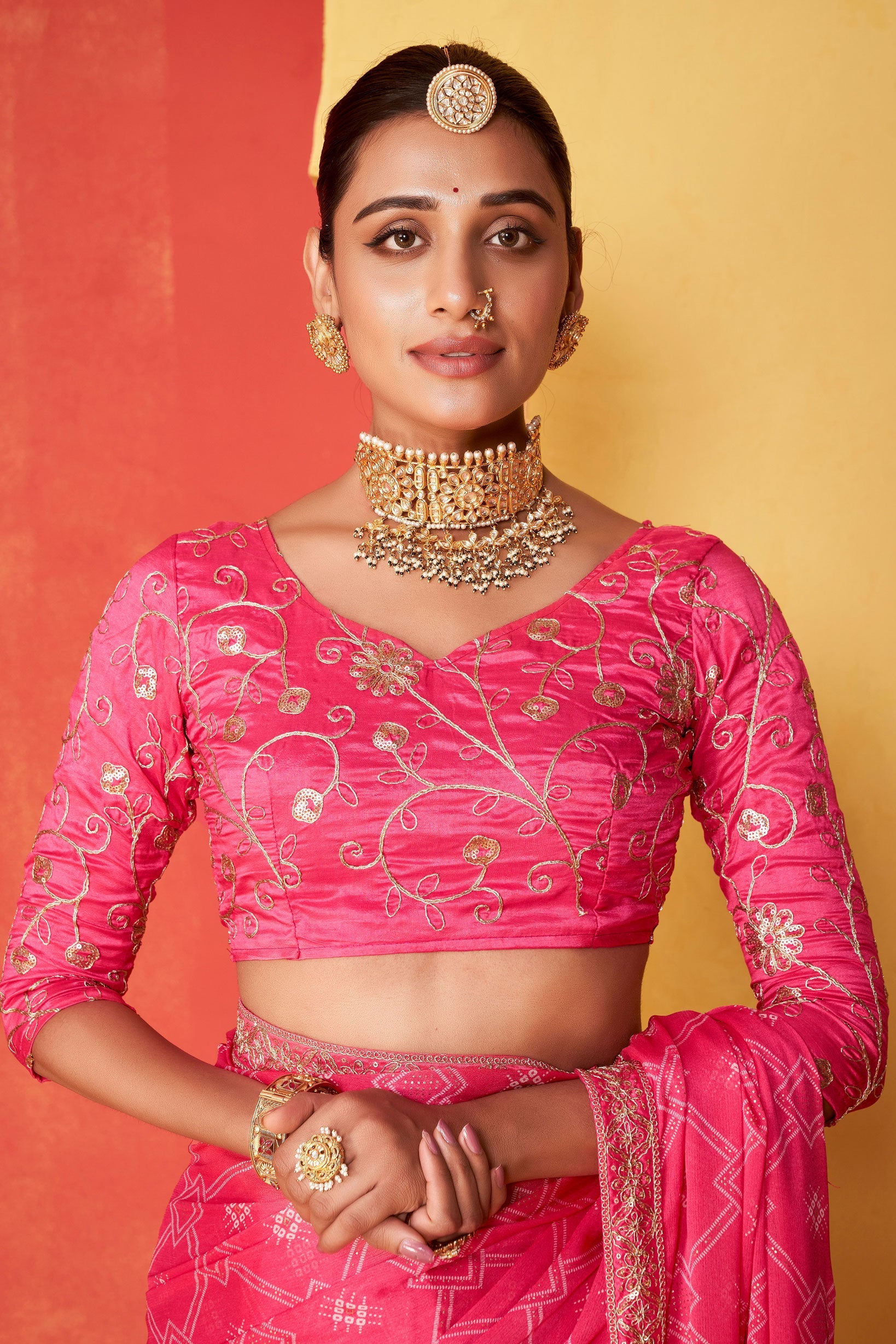 pink-embroidered-chiffon-bandhani-saree-zb131251_3_SareeButa.com