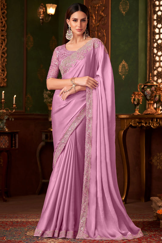 Pink Embroidered Chiffon Silk Saree-ZB133563_1_SareeButa.com