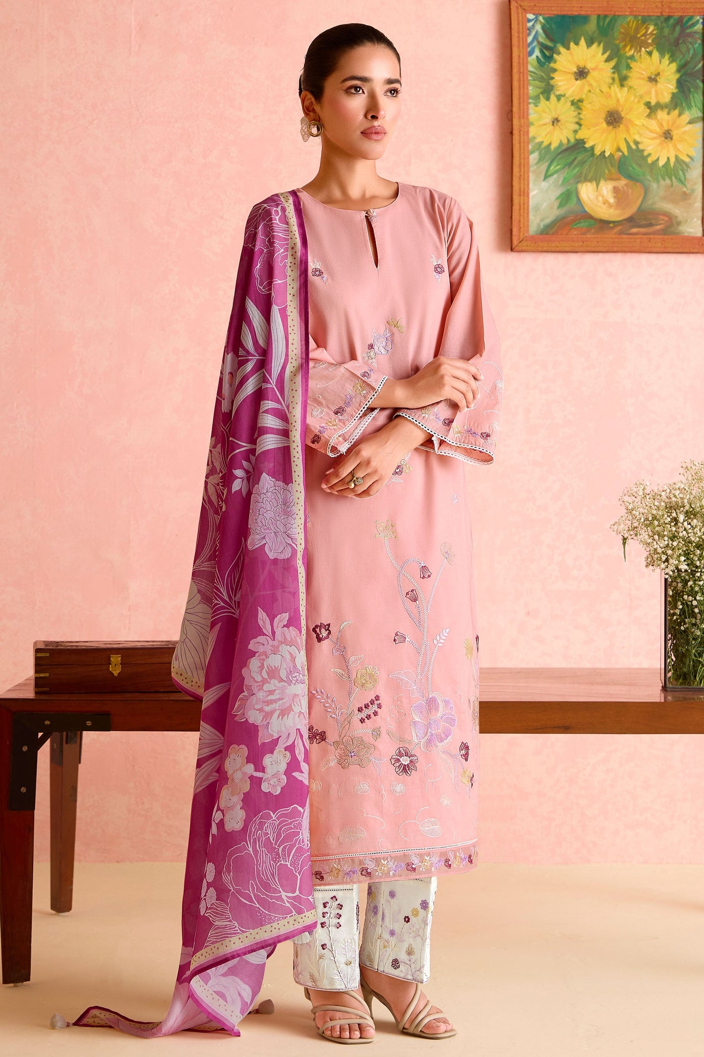 Pink Embroidered Cotton Suit-SS284_1_SareeButa.com