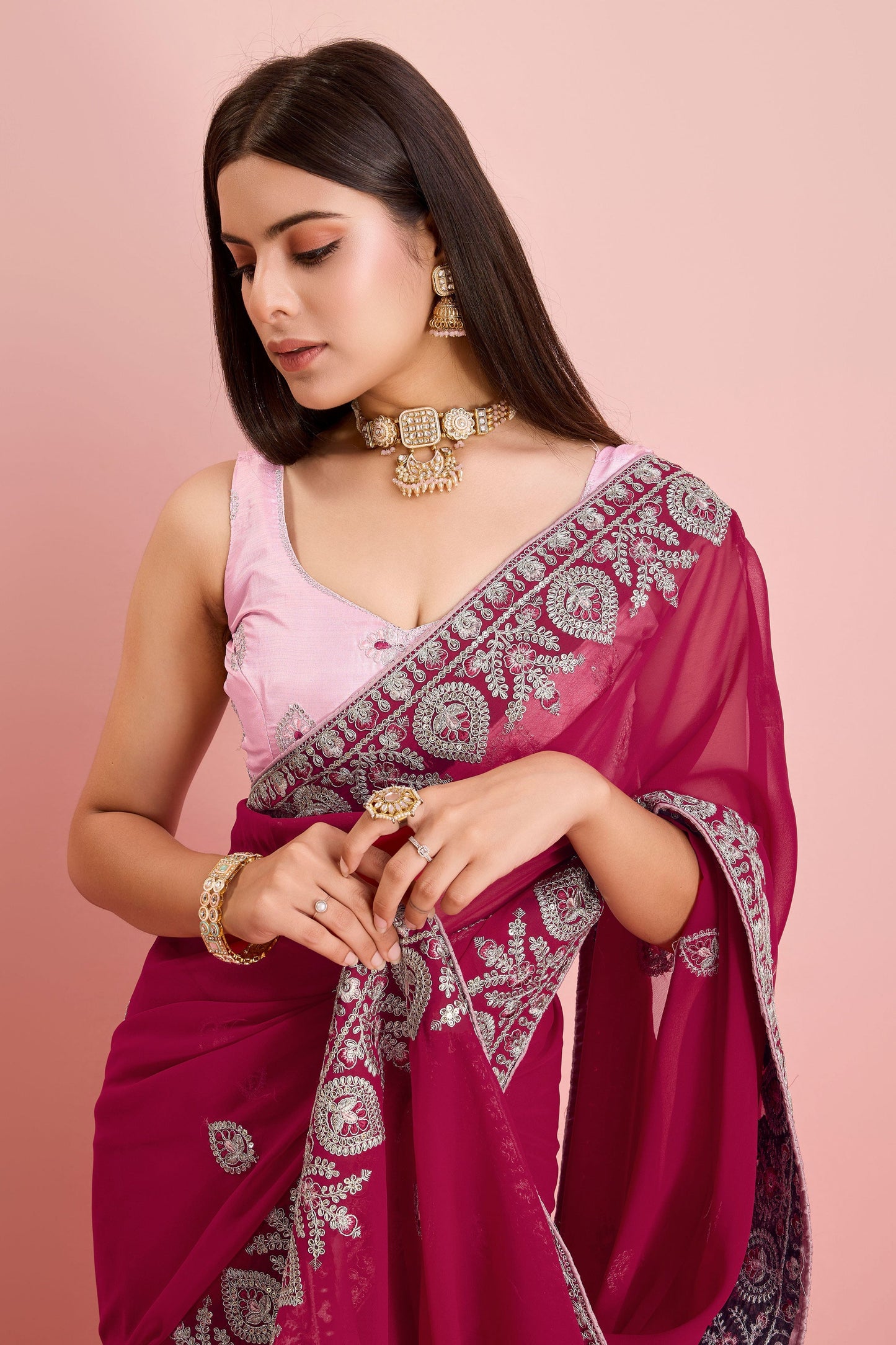 pink-embroidered-georgette-saree-zb131407_3_SareeButa.com