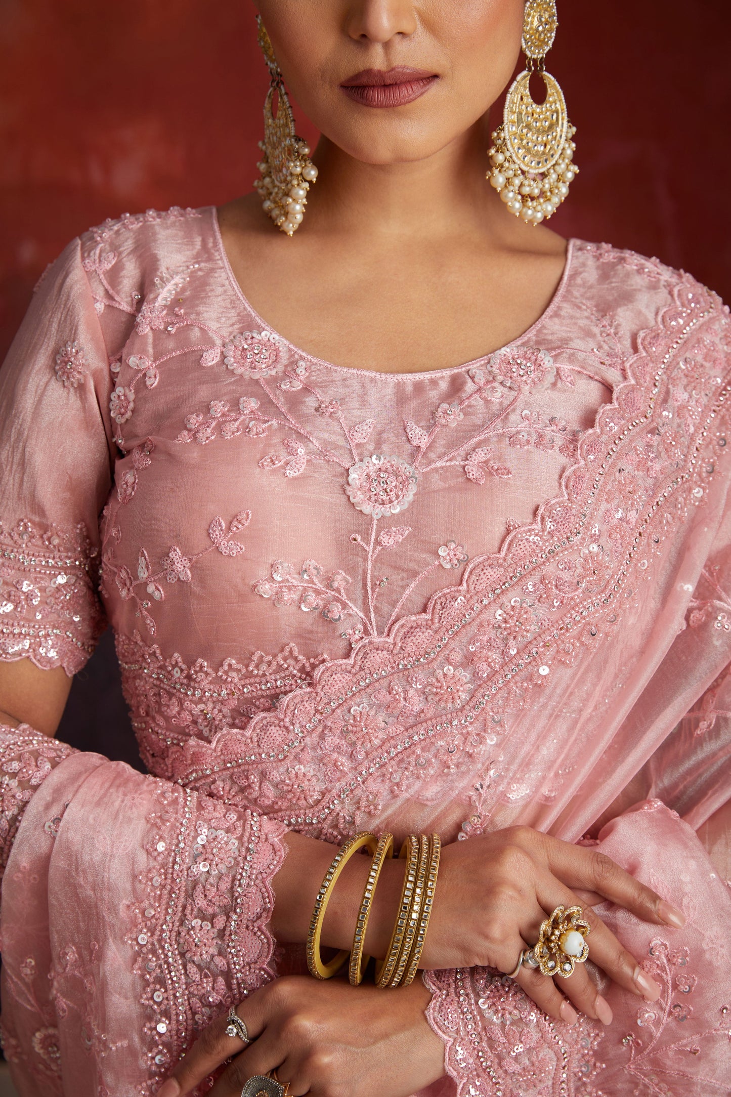 Pink Embroidered Organza Saree-ZB133723_3_SareeButa.com