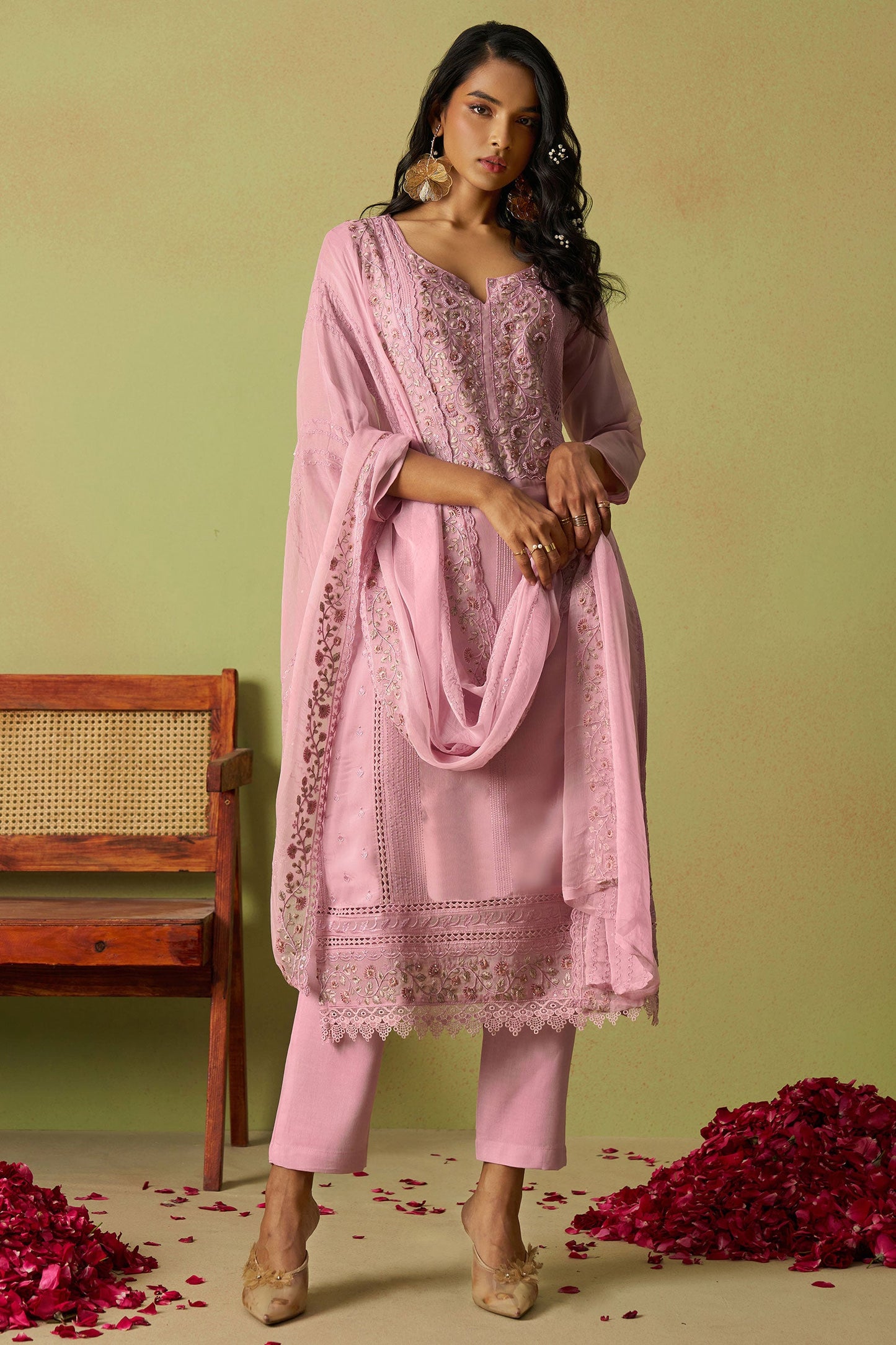 Pink Embroidered Organza Suit-SS277_1_SareeButa.com