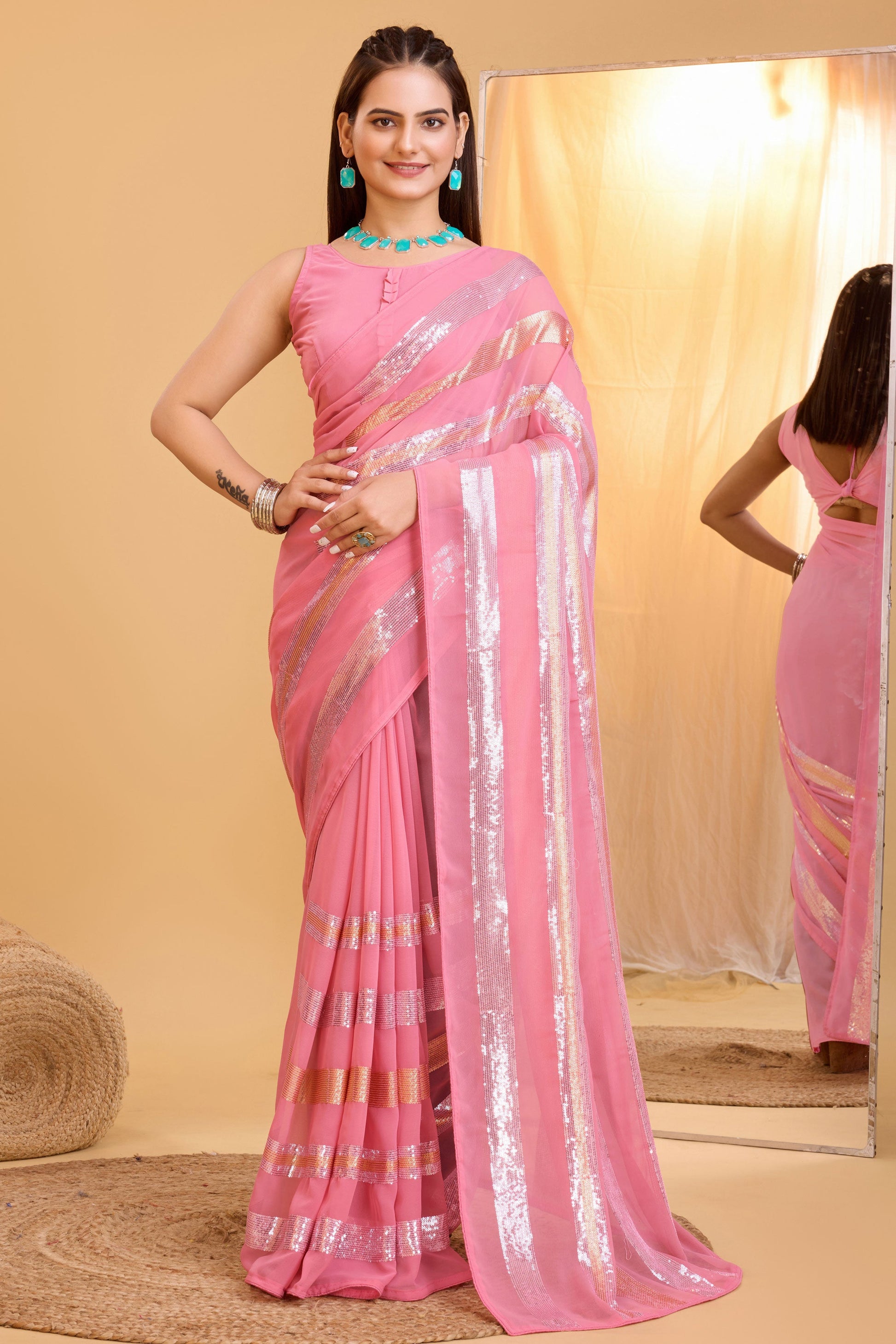 pink-georgette-sequin-saree-zb130567_1_SareeButa.com