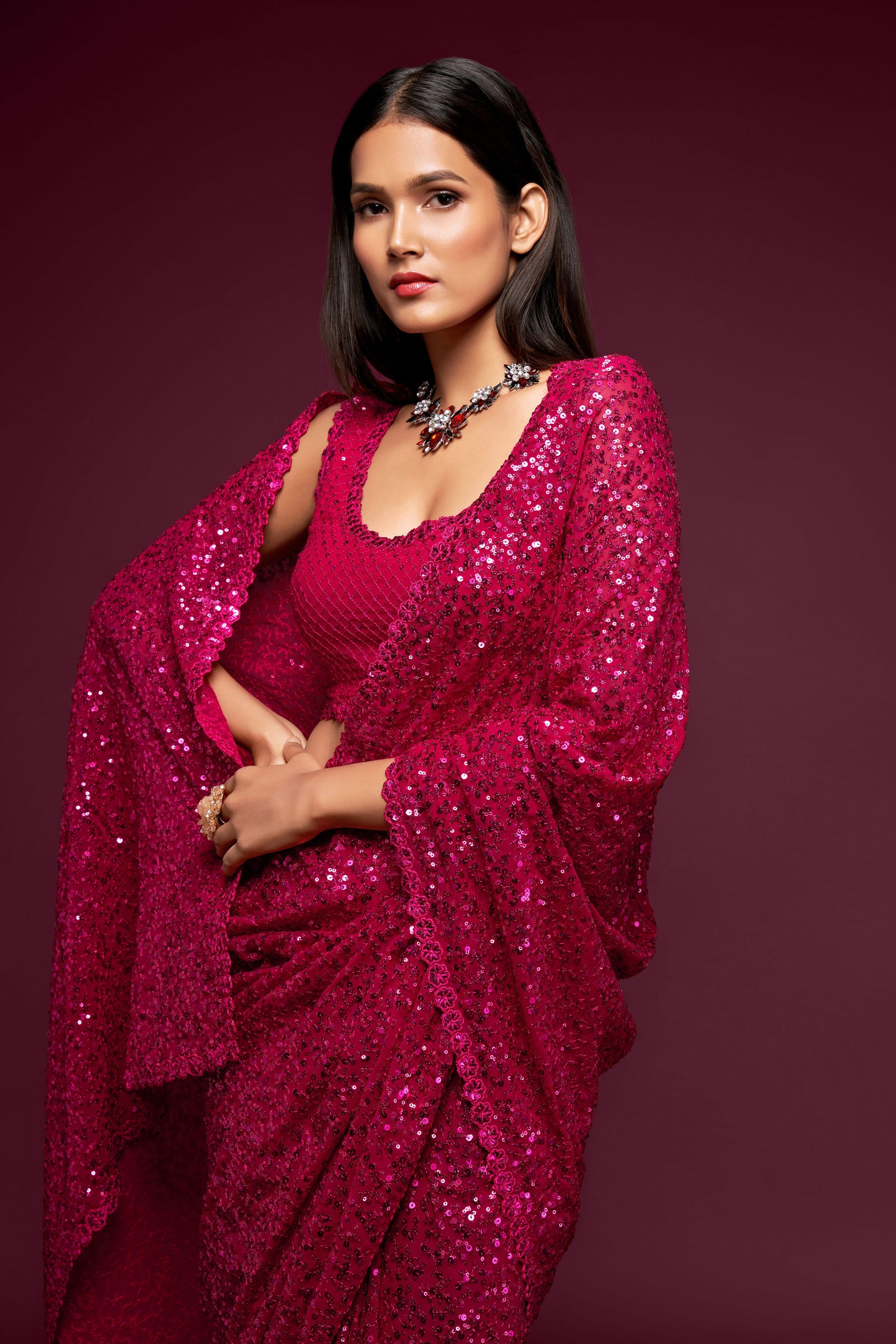 pink-georgette-sequin-saree-zb131760_2_SareeButa.com