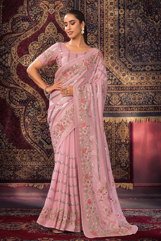 pink-georgette-sequin-saree-zb131772_1_SareeButa.com