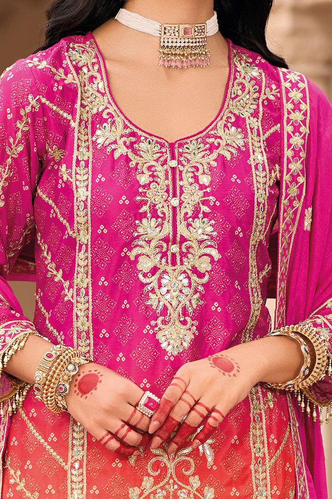 Pink Heavy Work Chinon Readymade Suit-SS142_4_SareeButa.com