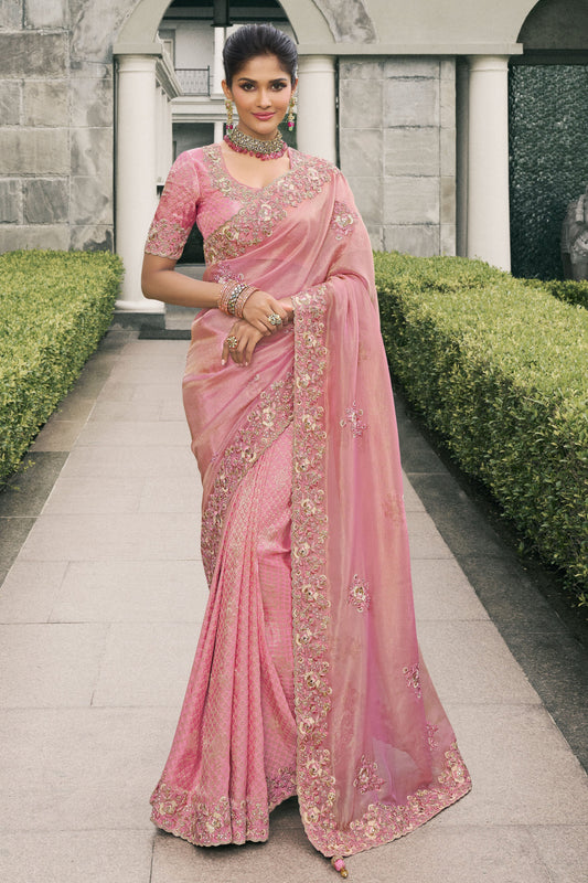 Pink Heavy Work Pure Tissue Silk Saree-ZB133304_1_SareeButa.com