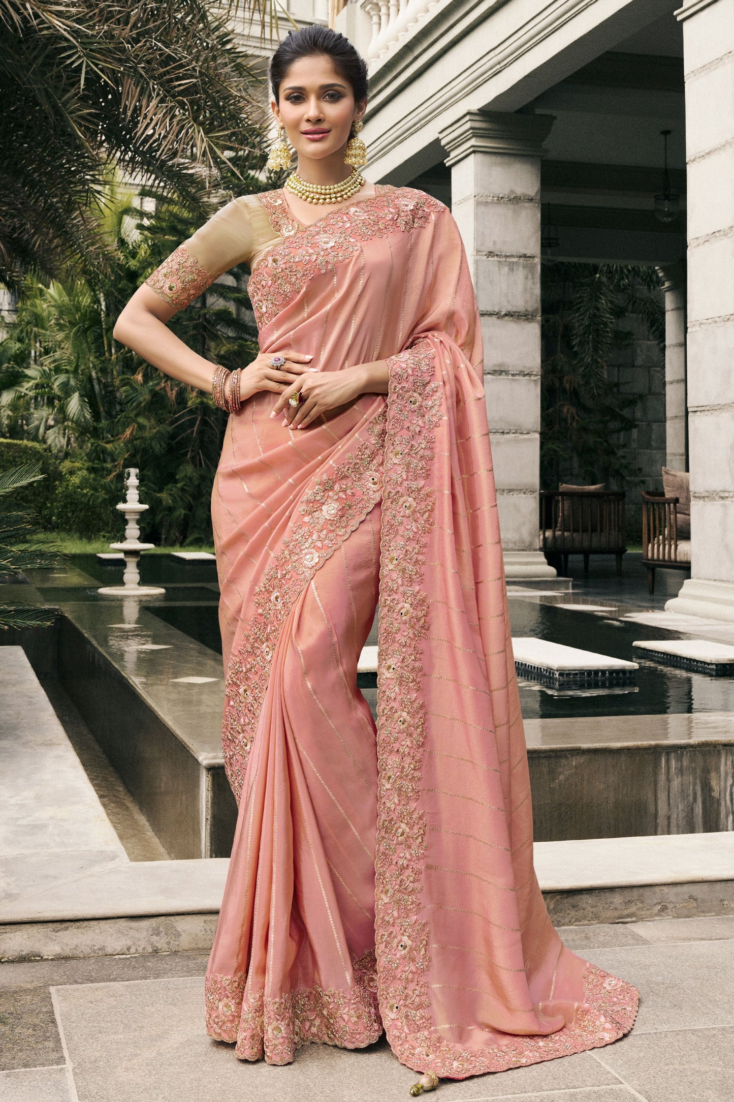 Pink Heavy Work Pure Tissue Silk Saree-ZB133308_1_SareeButa.com