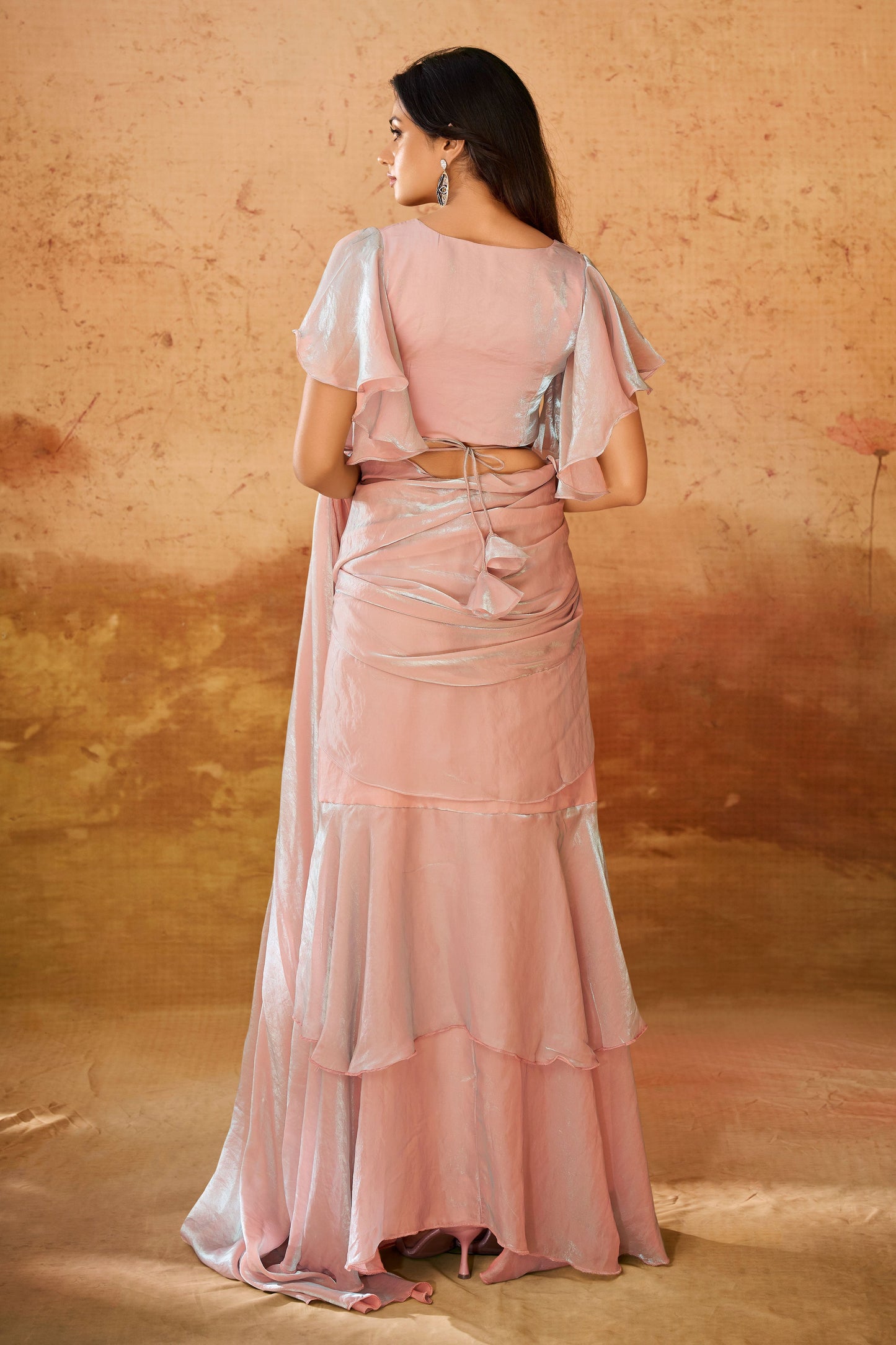 Pink Organza Readymade Saree-ZB133483_4_SareeButa.com