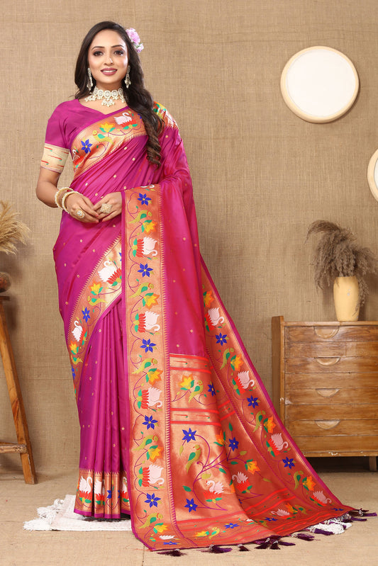 Pink Paithani Silk Saree-ZB131677_1