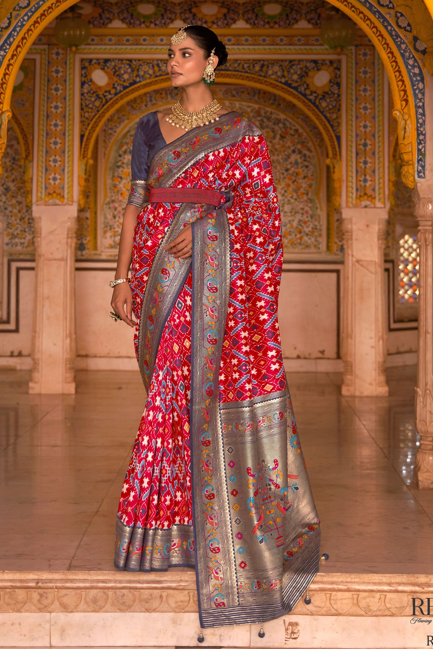 Pink Patola Paithani Silk Saree-ZB130823_1