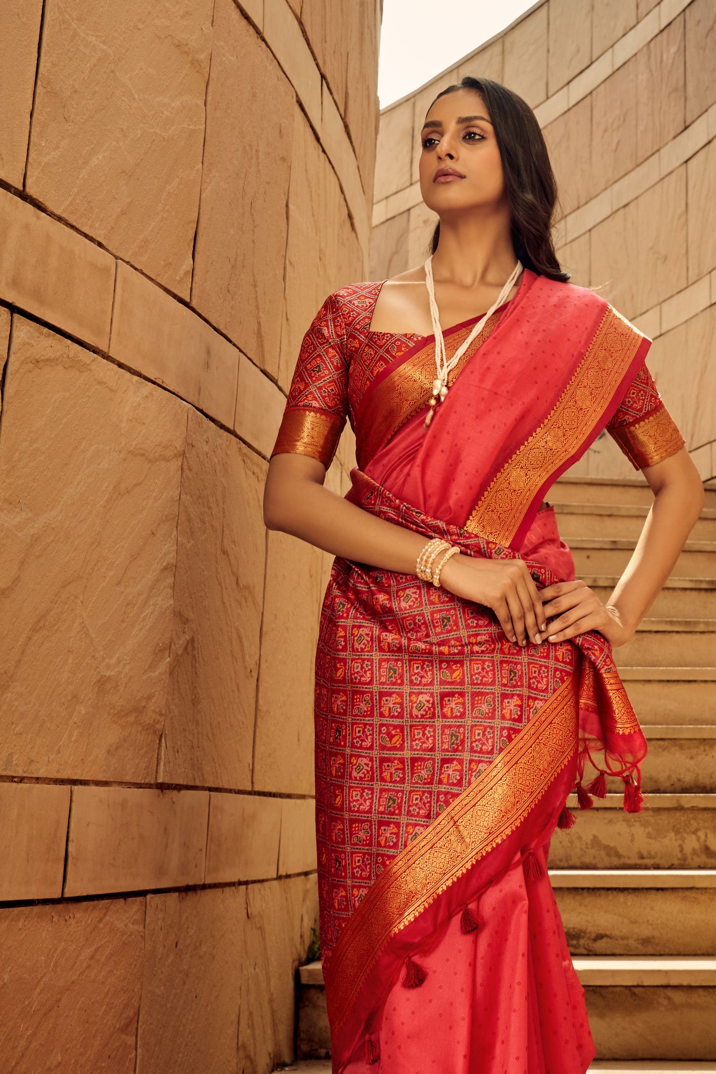 Pink Patola Silk Saree-ZB130626_3