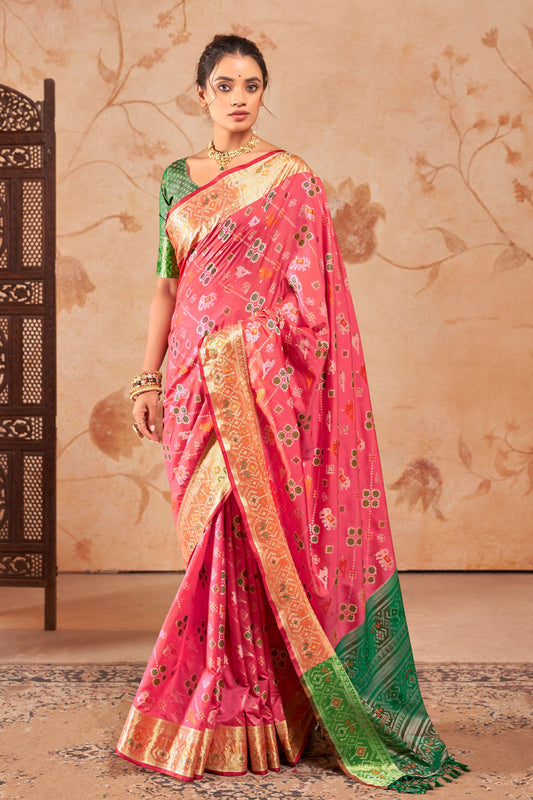 Pink Patola Silk Saree-ZB131700_1