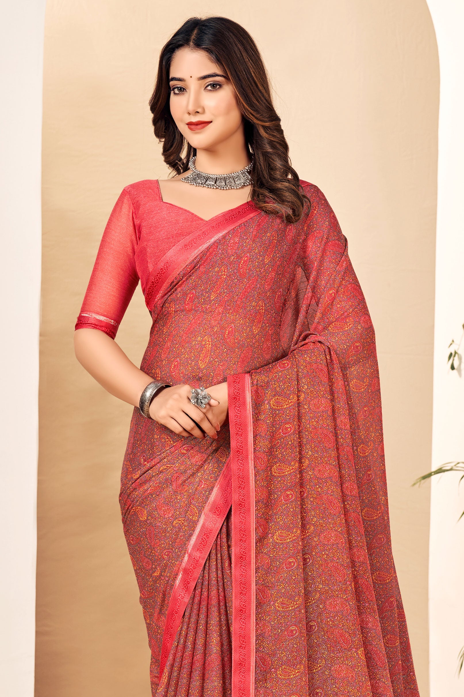 pink-printed-chiffon-saree-zb132694_2_SareeButa.com