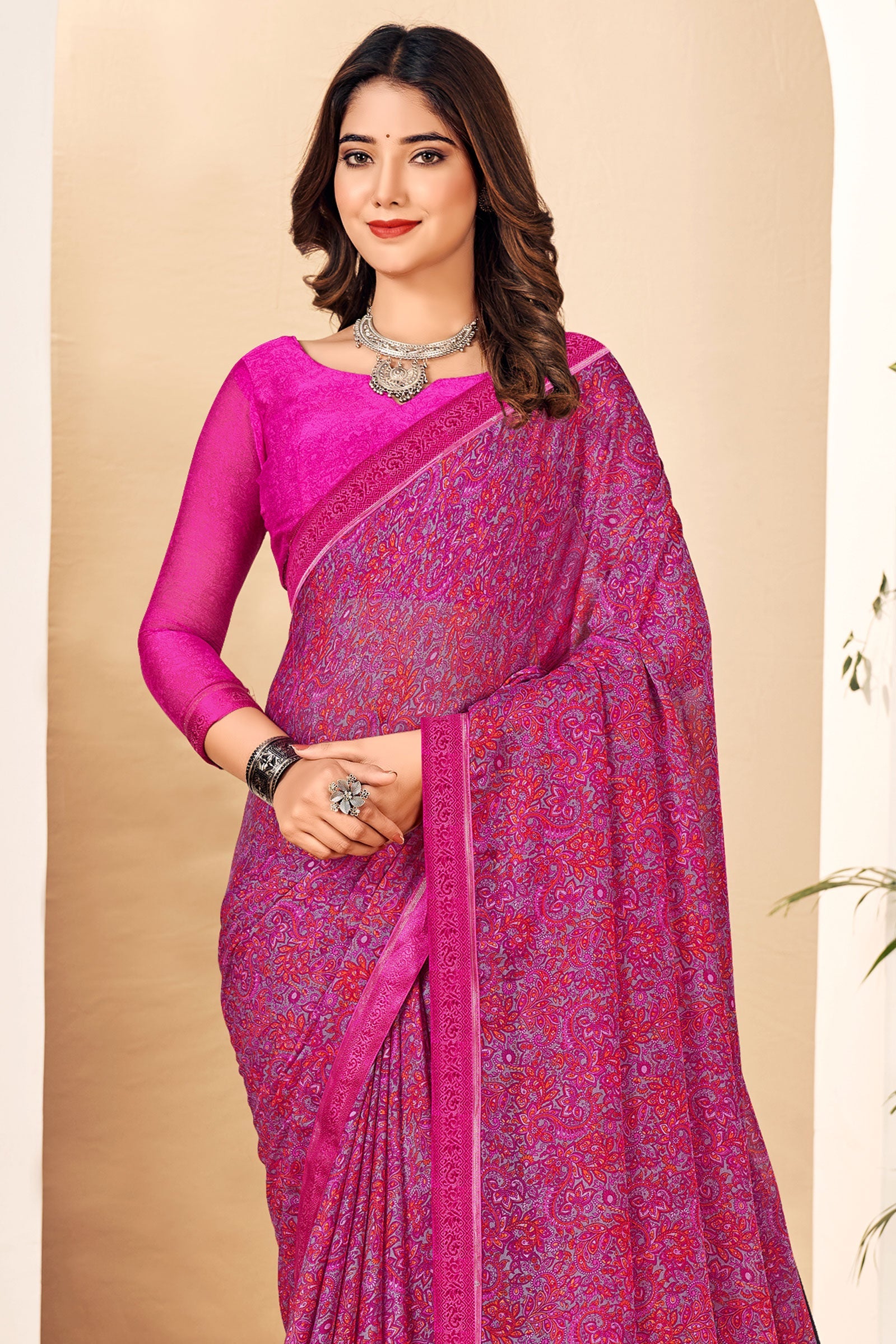 pink-printed-chiffon-saree-zb132699_2_SareeButa.com