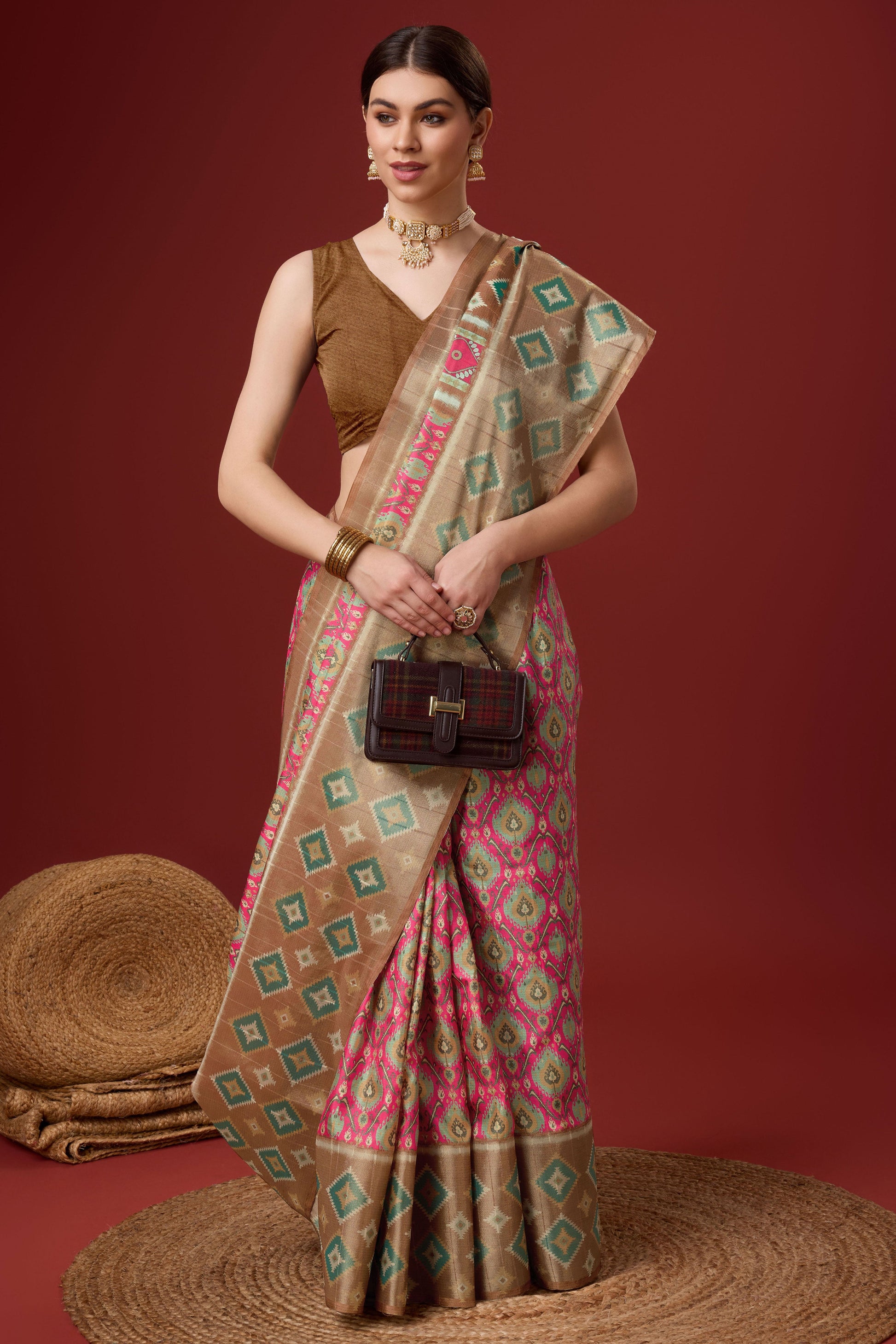 pink-printed-cotton-silk-saree-zb131893_1_SareeButa.com