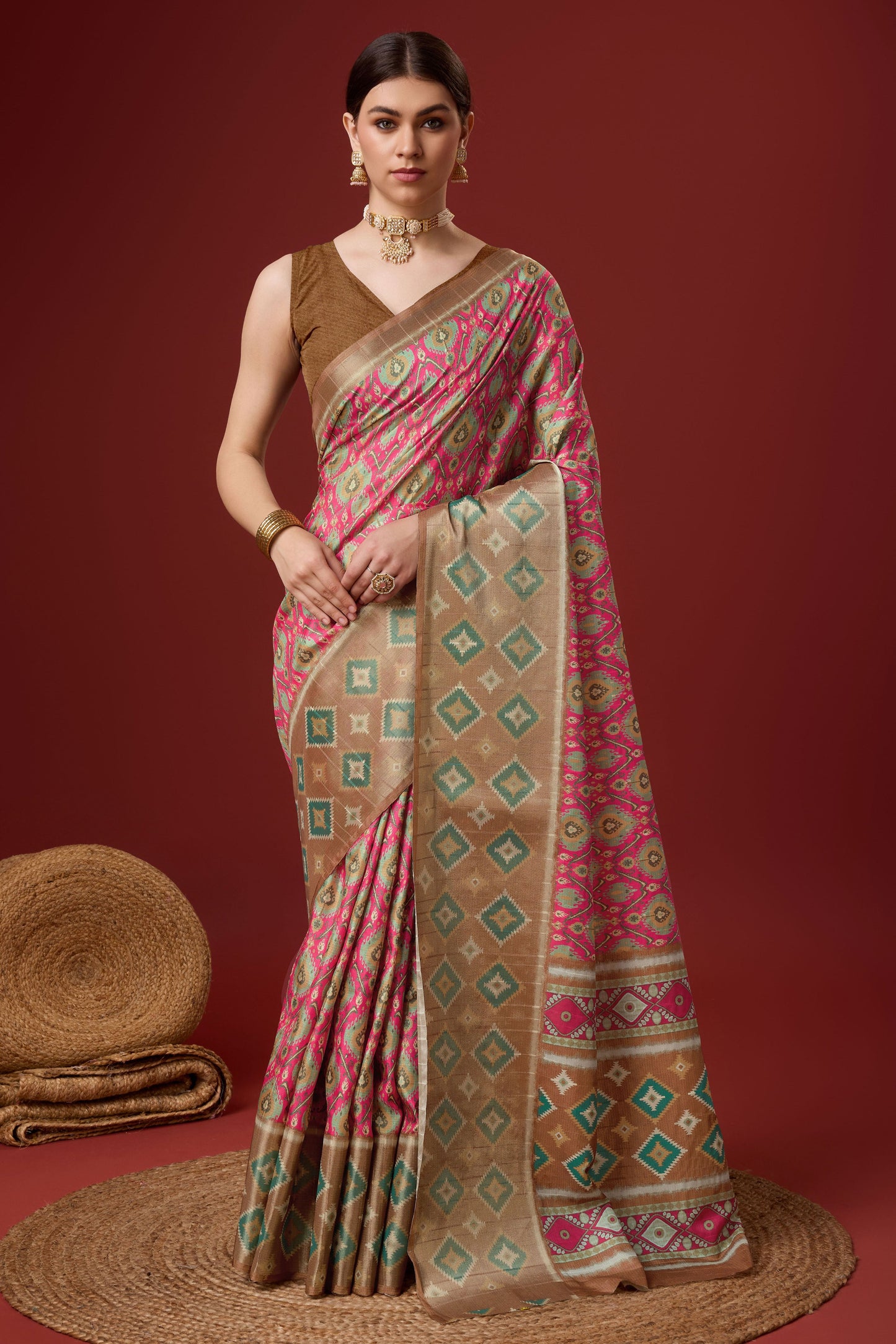 pink-printed-cotton-silk-saree-zb131893_2_SareeButa.com