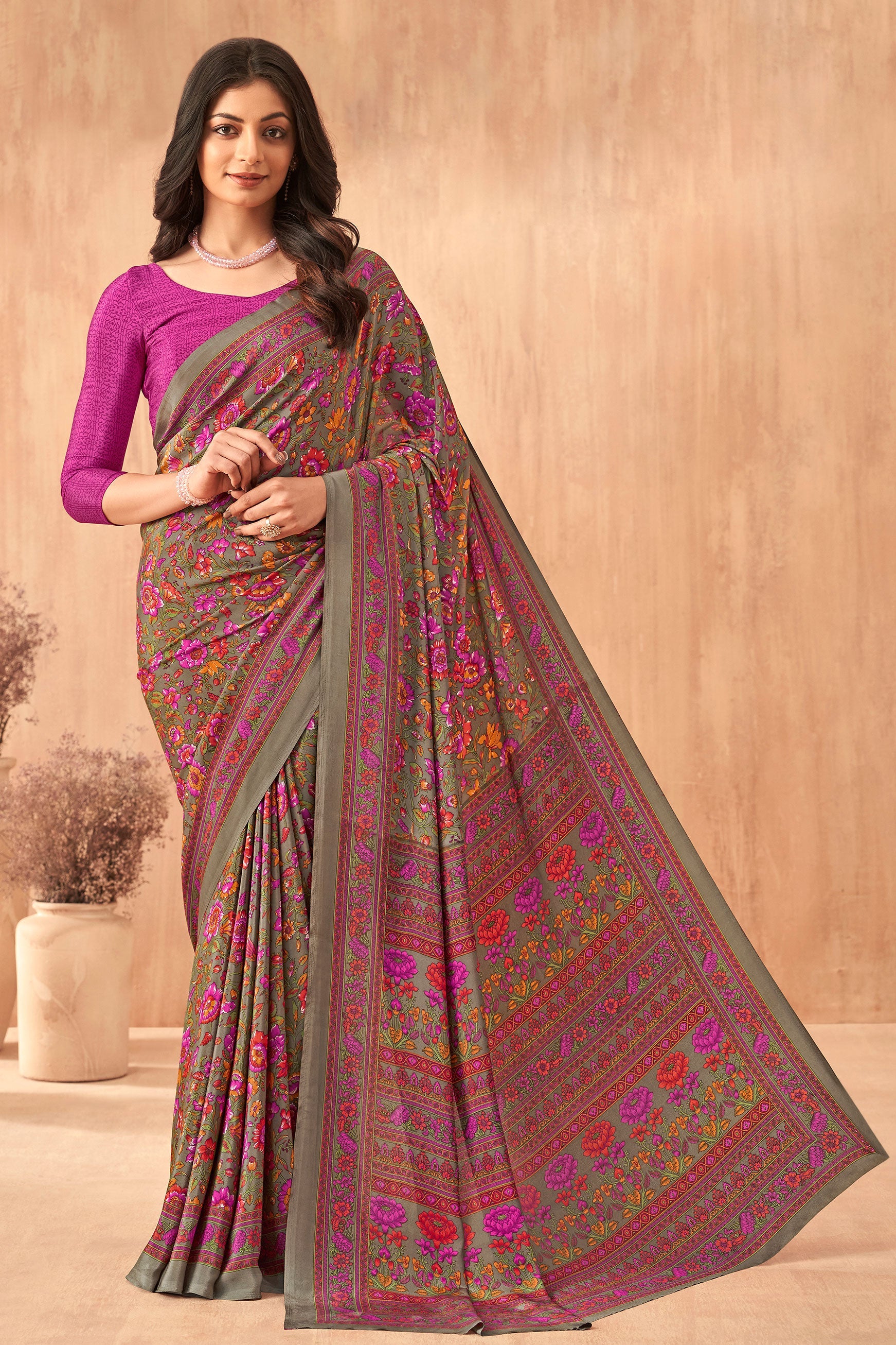 pink-printed-crepe-saree-zb131867_1_SareeButa.com