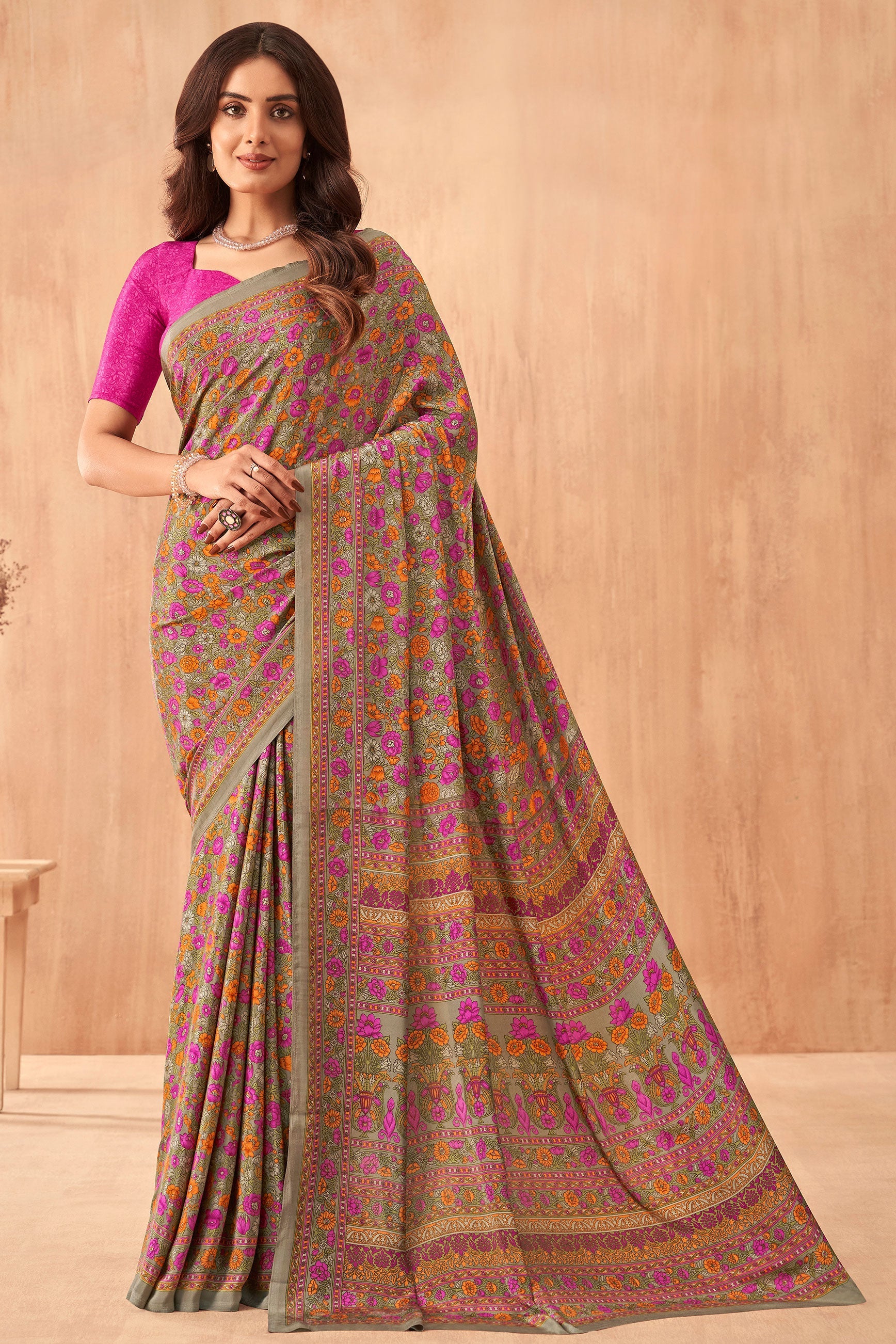 pink-printed-crepe-saree-zb131870_1_SareeButa.com