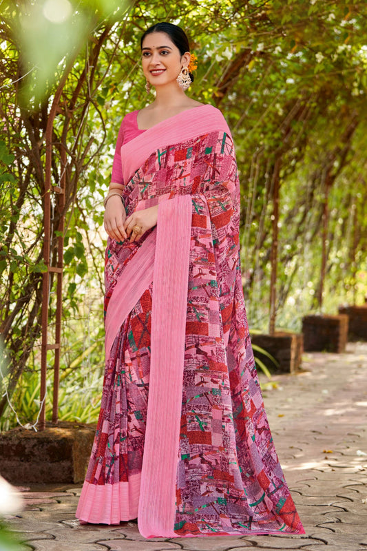 pink-printed-georgette-saree-zb130939_1_SareeButa.com