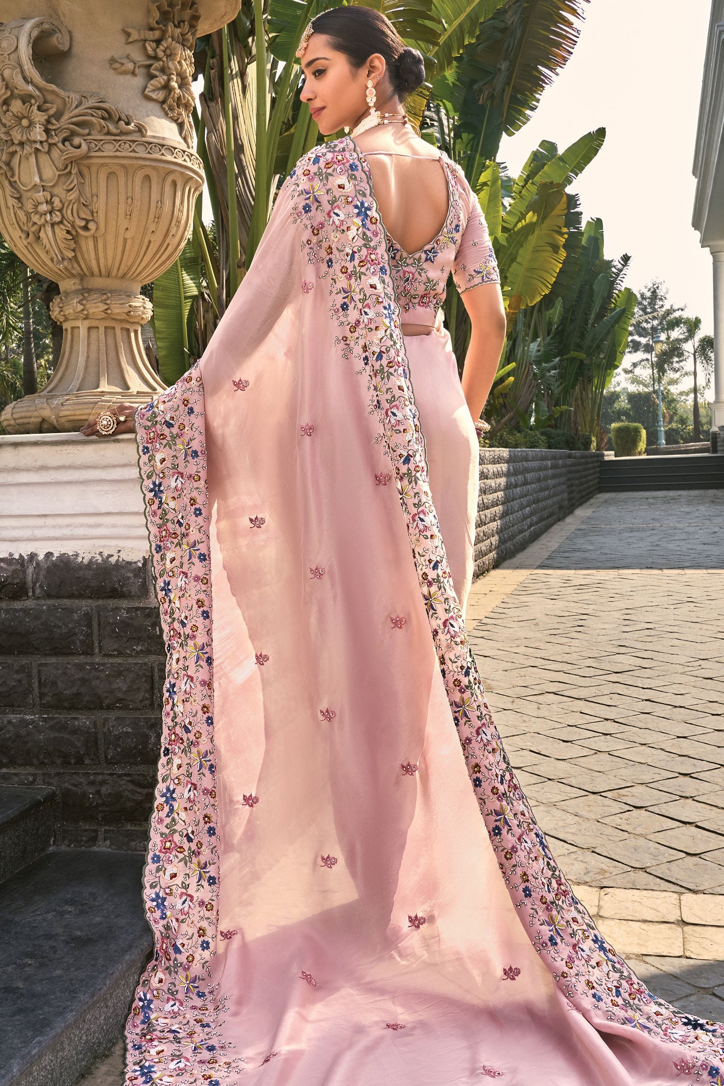 Pink Pure Banarasi Zari Heavy Work Saree-ZB134232_3_SareeButa.com