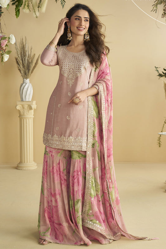 Pink Readymade Chinon Silk Sharara Suit-SS817_1_SareeButa.com
