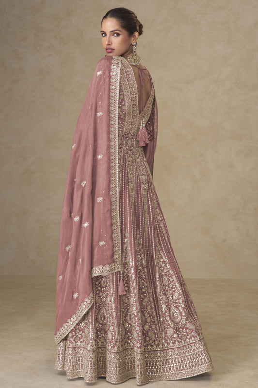 Pink Readymade Embroidered Chinon Palazzo Suit-SS950_2_SareeButa.com