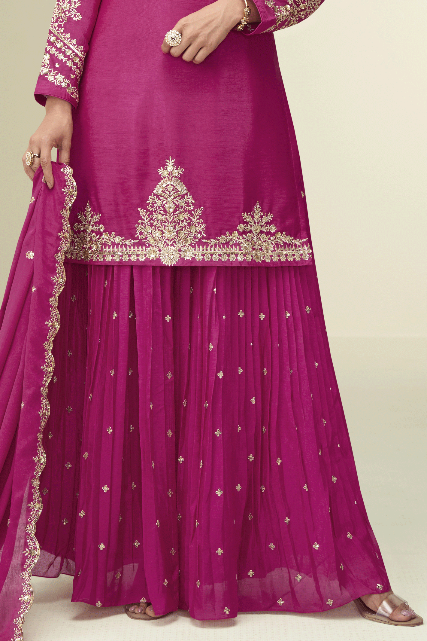 Pink Readymade Embroidered Chinon Silk Suit-SS869_4_SareeButa.com