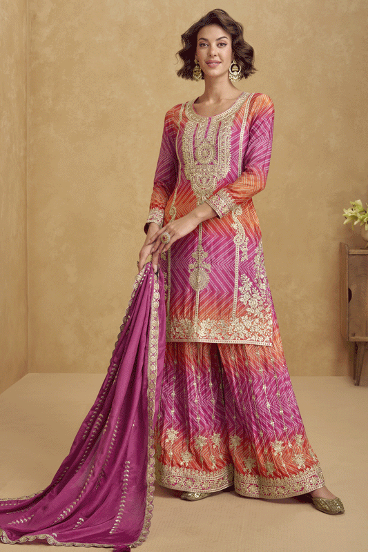 Pink Readymade Embroidered Chinon Silk Suit-SS879_1_SareeButa.com