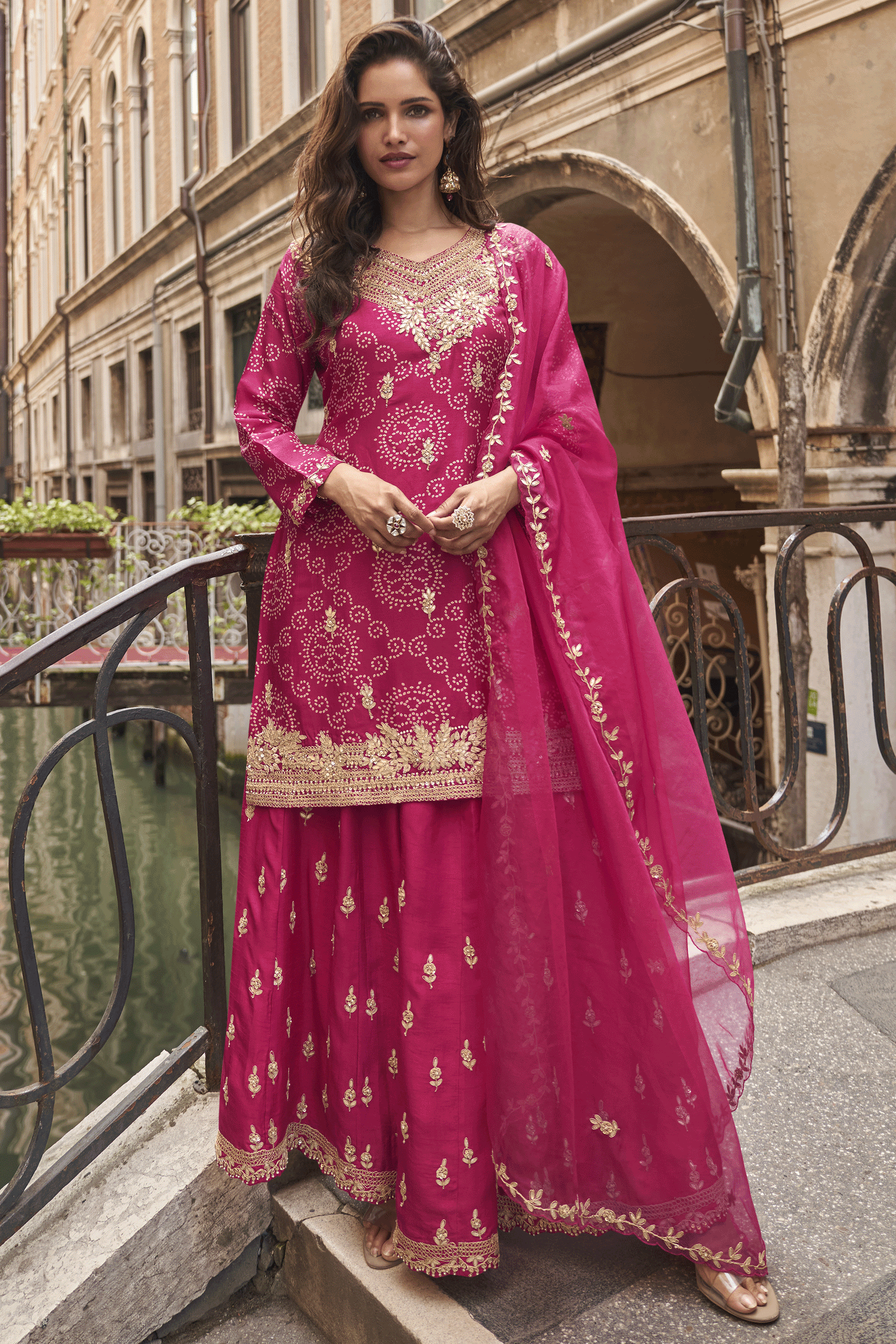 Pink Readymade Embroidered Silk Suit-SS903_1_SareeButa.com