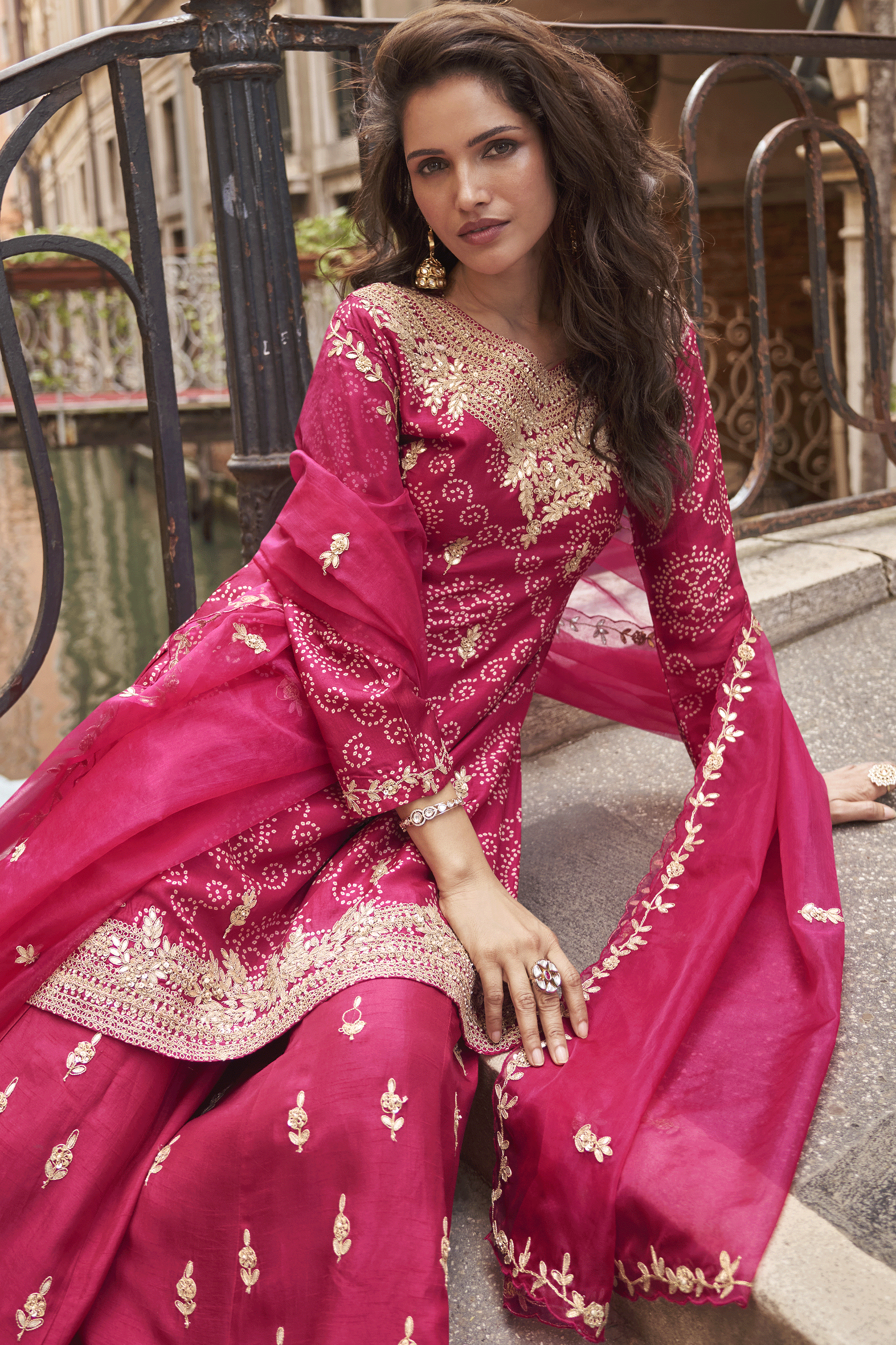 Pink Readymade Embroidered Silk Suit-SS903_2_SareeButa.com