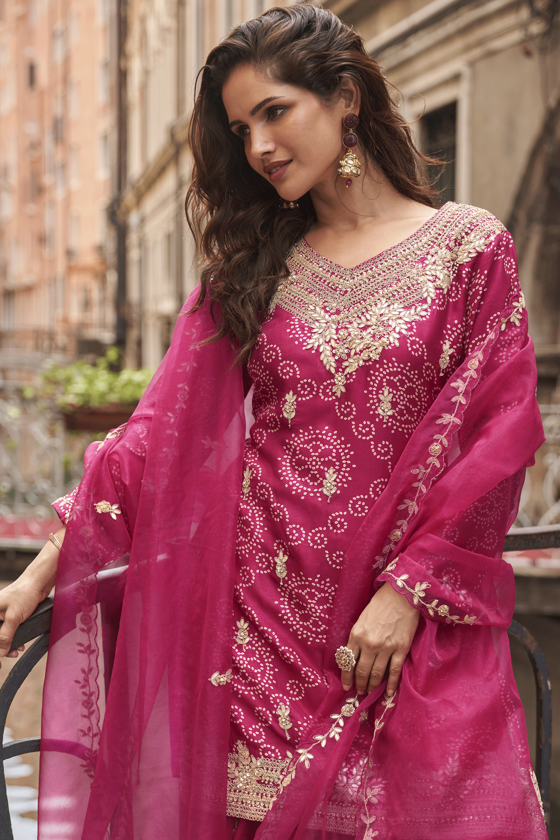 Pink Readymade Embroidered Silk Suit-SS903_4_SareeButa.com