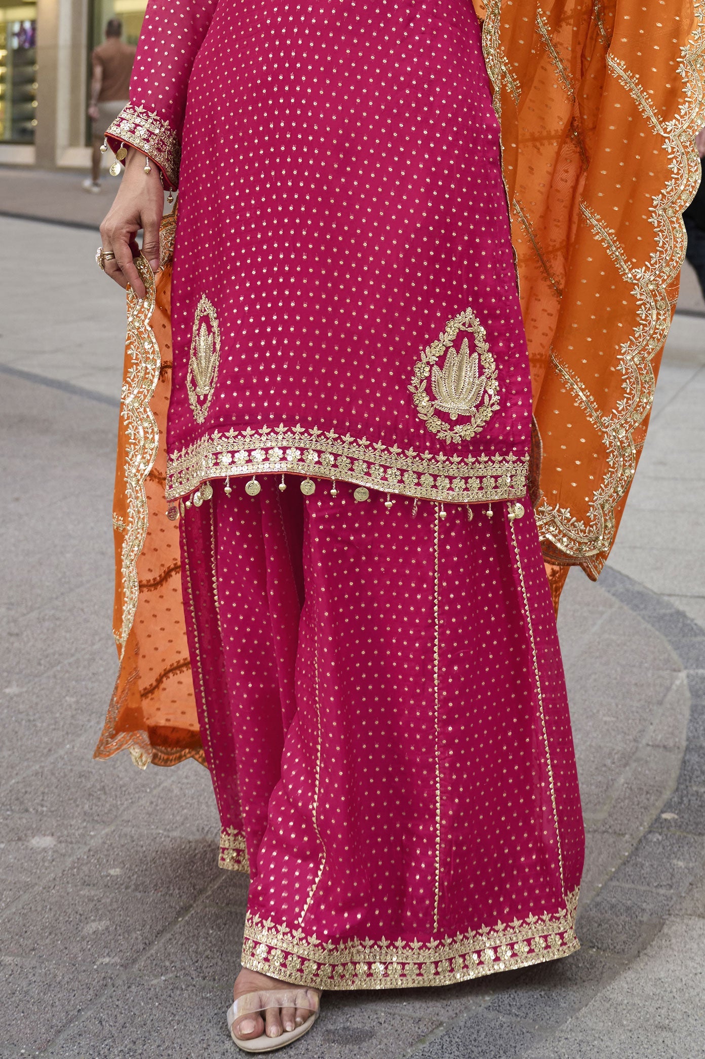 Pink Readymade Embroidered Viscose Silk Suit-SS918_5_SareeButa.com