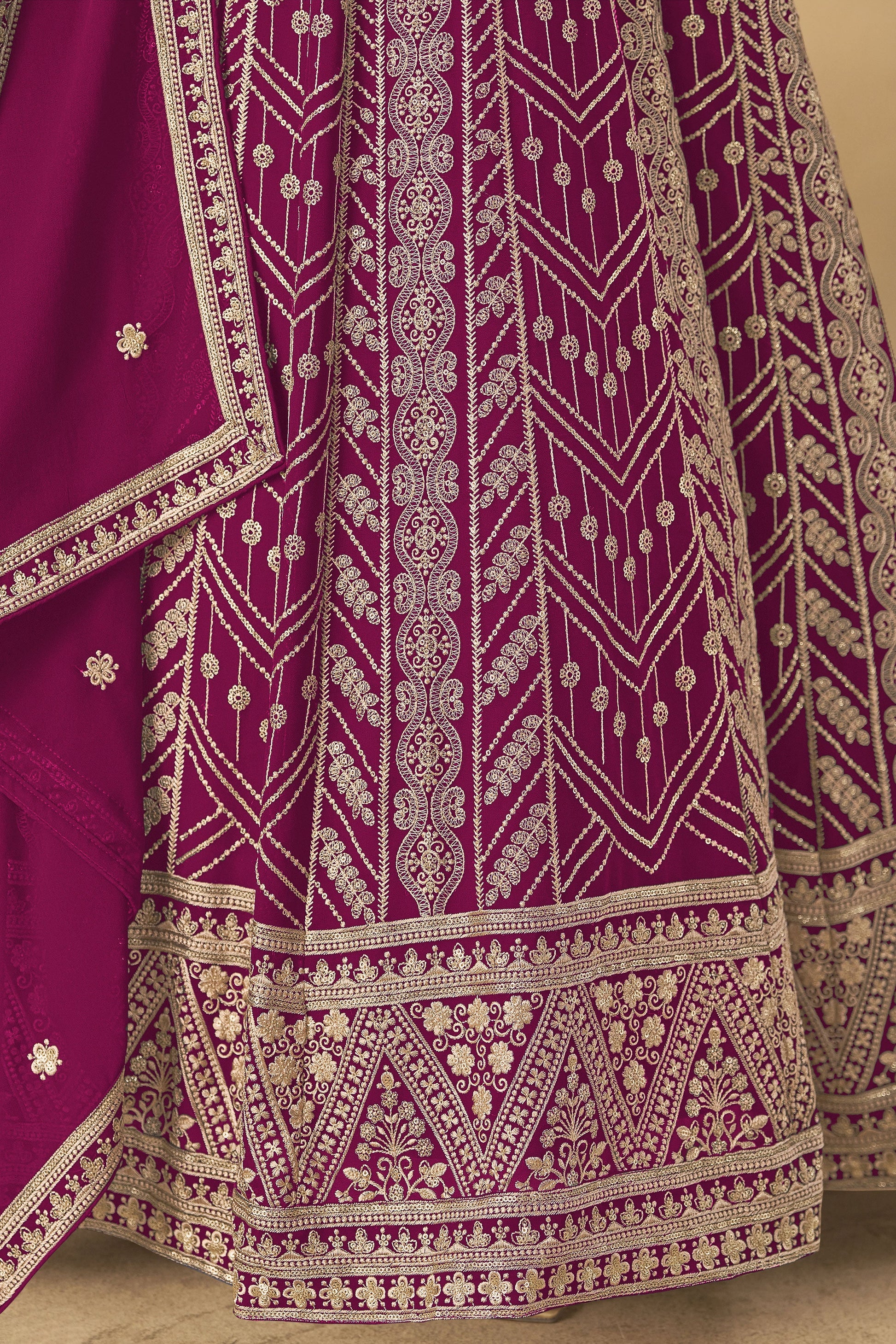 Pink Readymade Georgette Gown with Dupatta-SS535_4_SareeButa.com