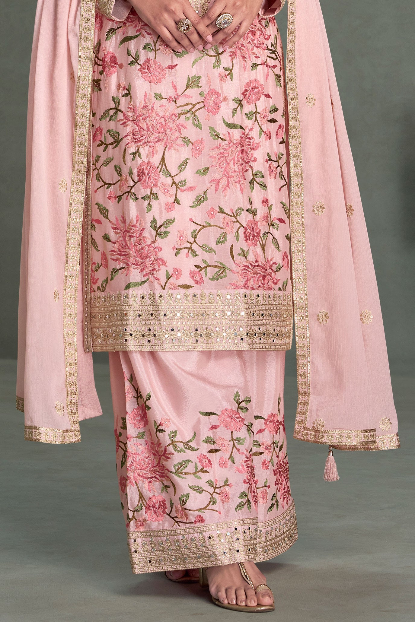 Pink Readymade Heavy Work Chinon Silk Suit-SS252_3_SareeButa.com