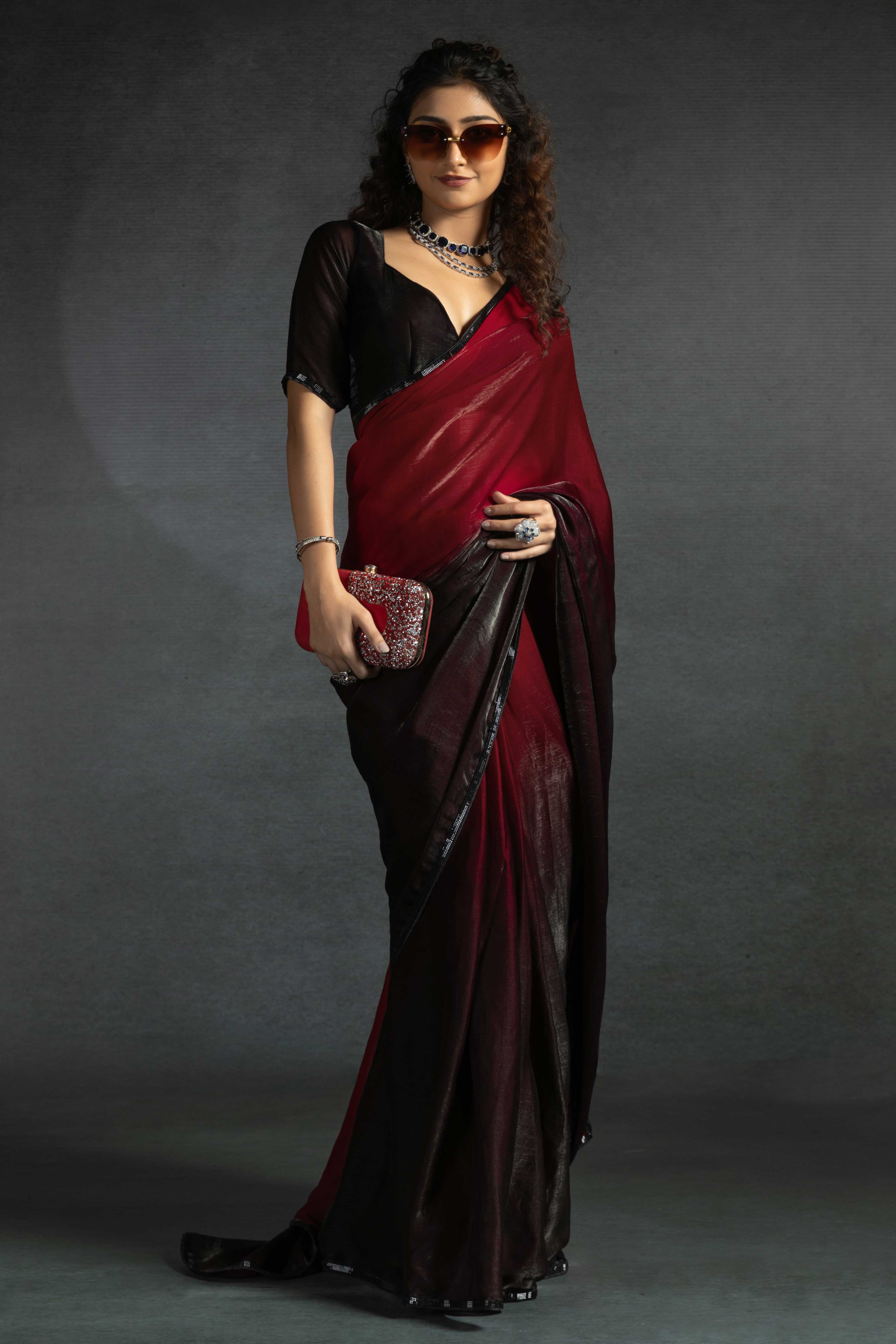 Pink Color Satin Silk Classic Saree main image 1
