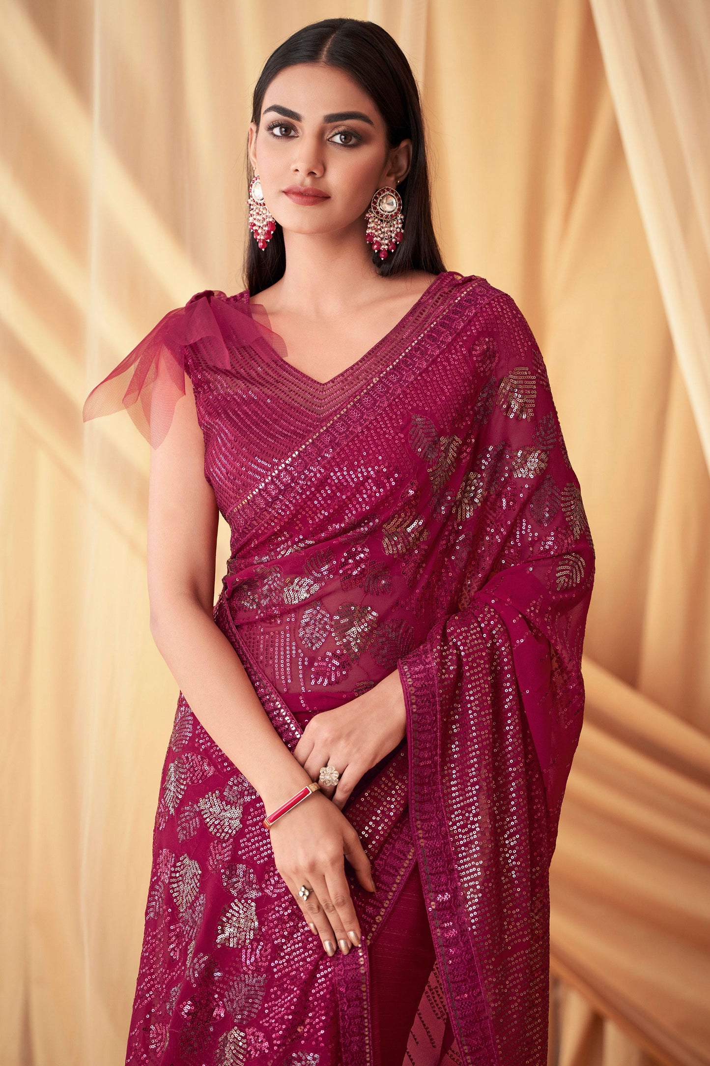 pink-sequined-satin-georgette-saree-zb131073_2_SareeButa.com