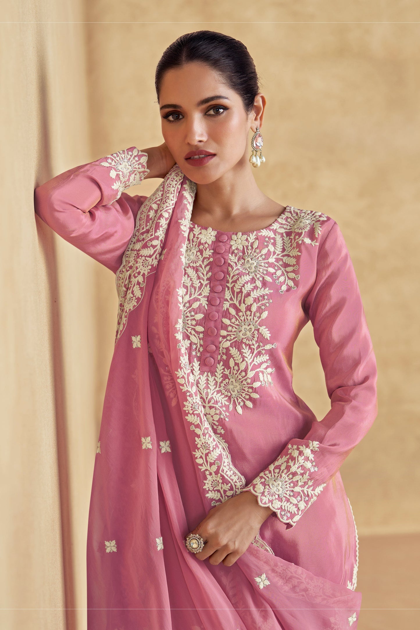 Pink Silk Readymade Sharara Suit-SS075_2_SareeButa.com