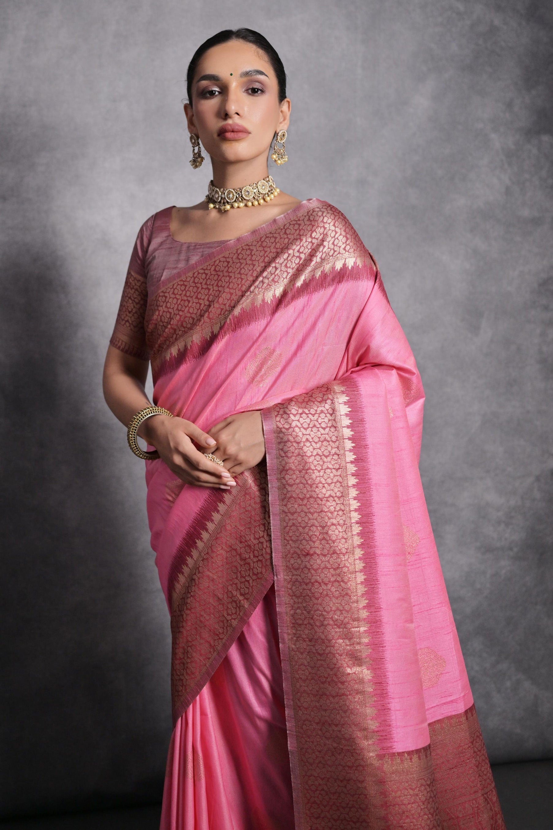 pink-tusser-silk-saree-zb130269_3_SareeButa.com