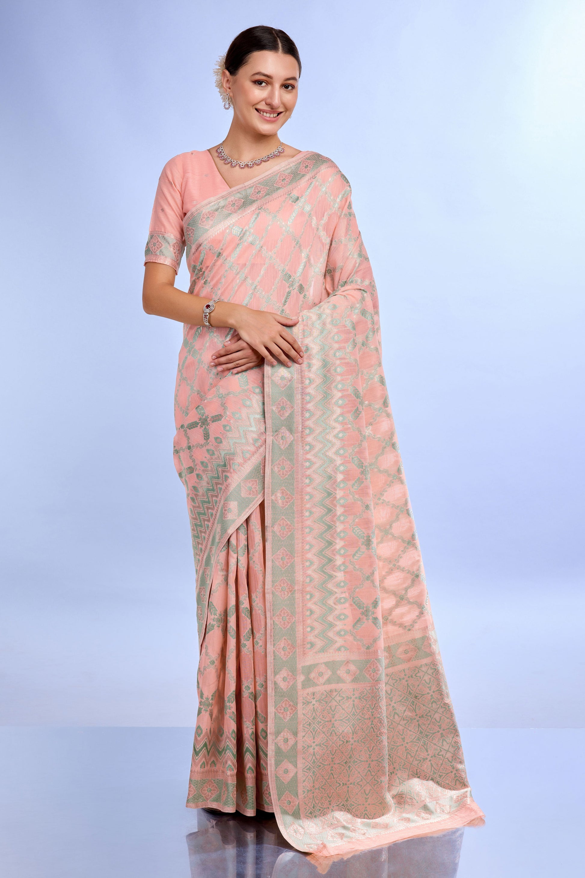 pink-woven-linen-saree-zb132201_1_SareeButa.com