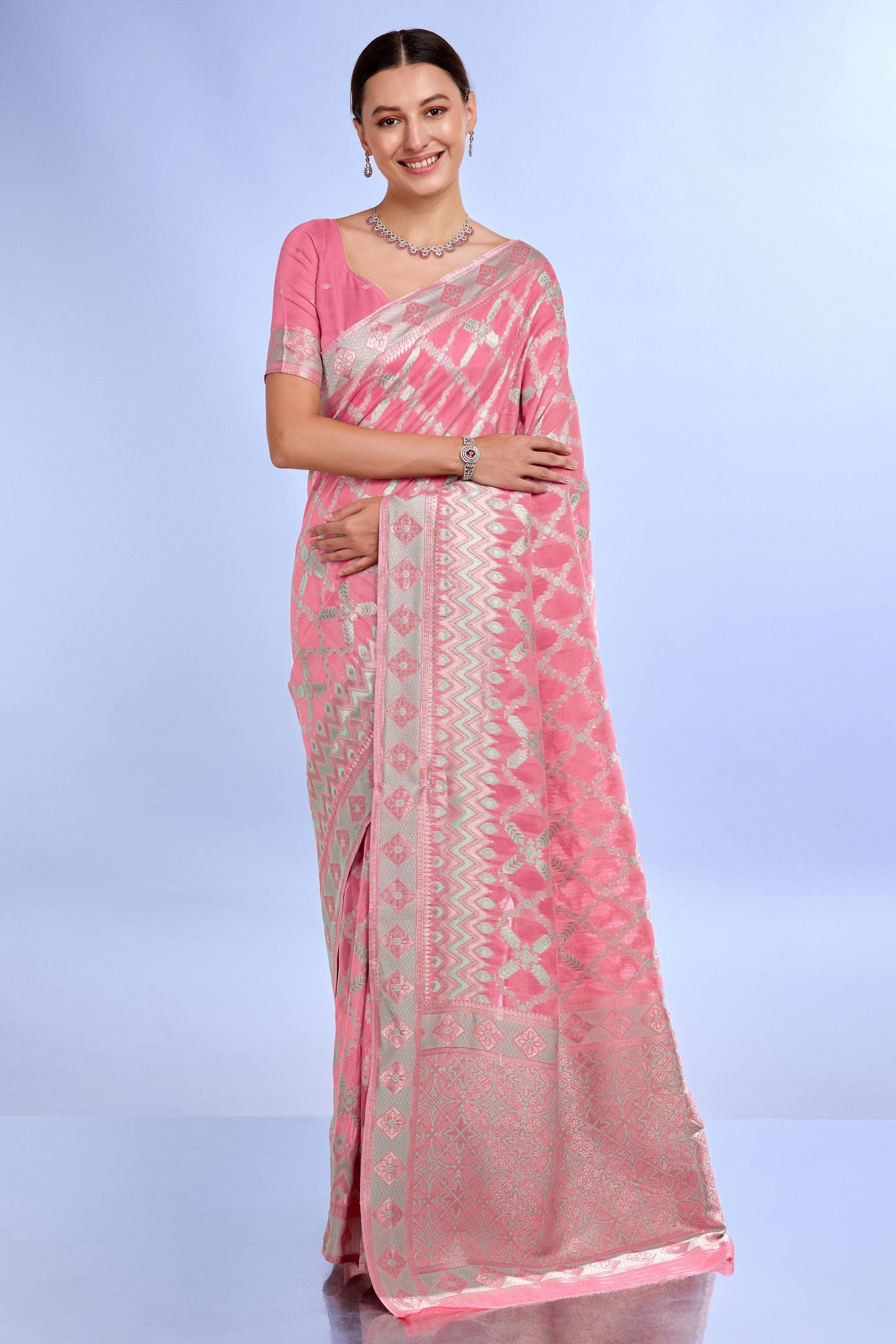 pink-woven-linen-saree-zb132203_1_SareeButa.com