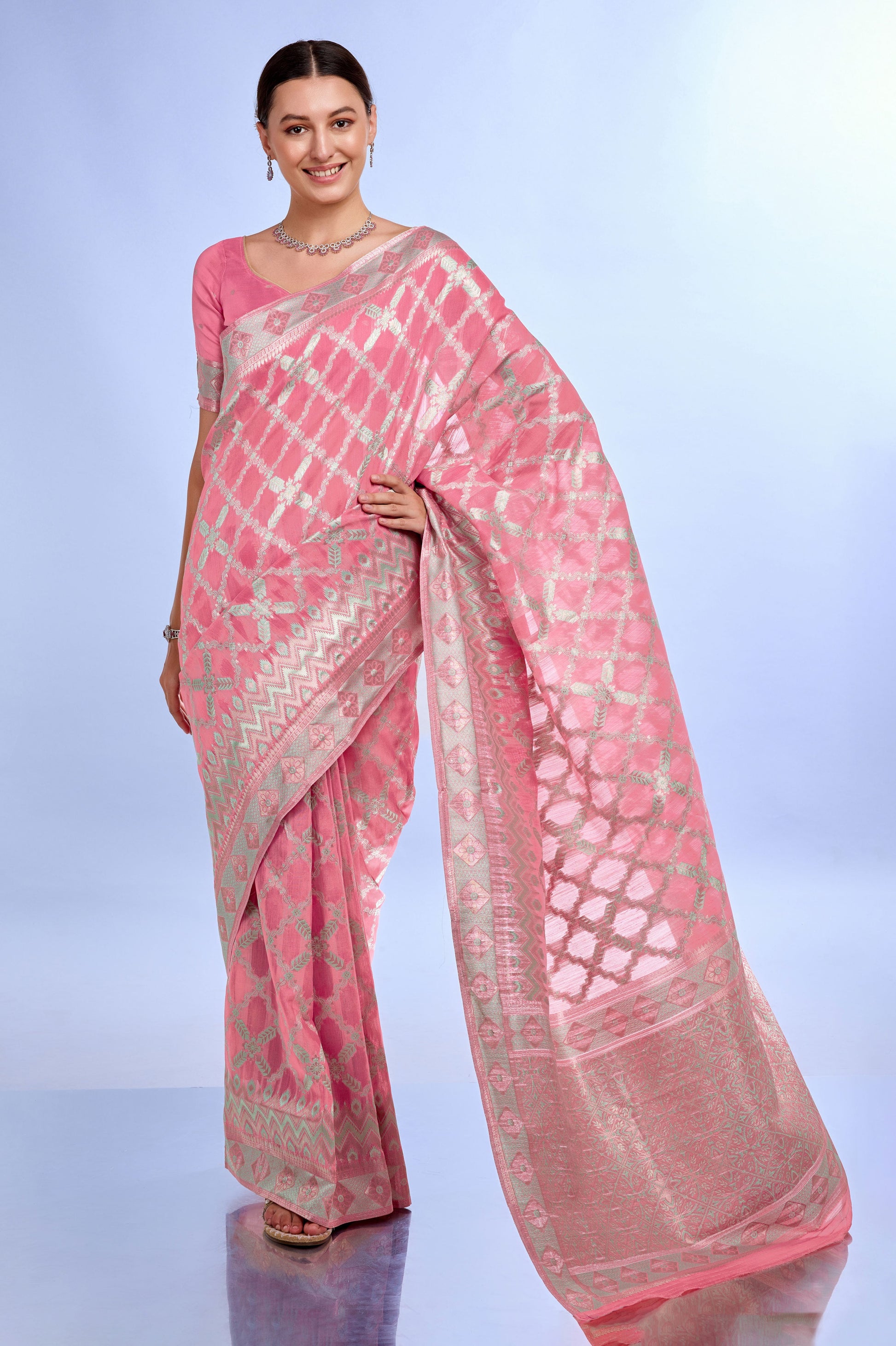 pink-woven-linen-saree-zb132203_3_SareeButa.com