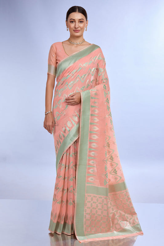 pink-woven-linen-saree-zb132209_1_SareeButa.com