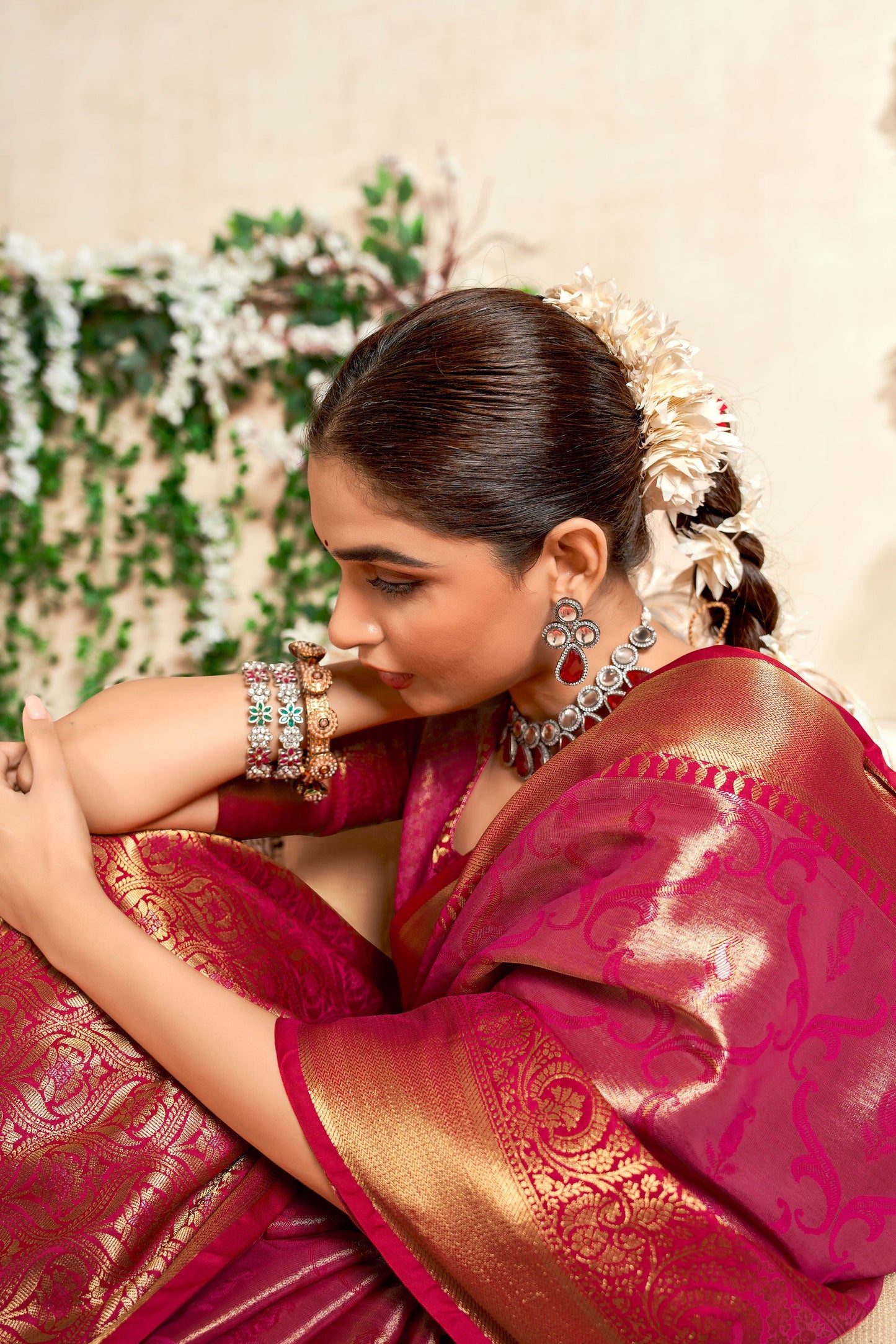 Pink Zari Work Silk Saree-ZB133064_2_SareeButa.com