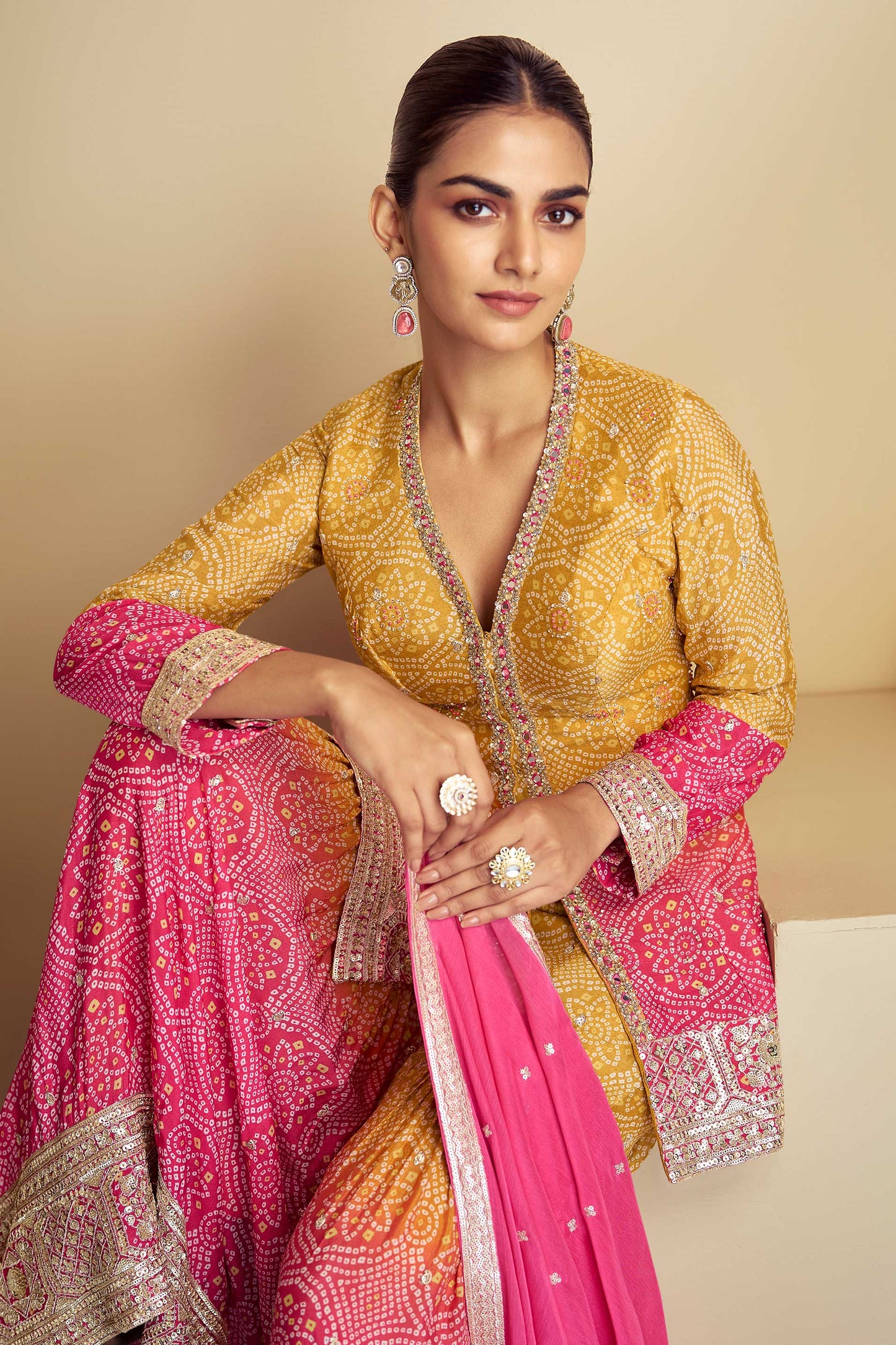 Pink & Yellow Embroidered Chinon Sharara Suit-SS288_4_SareeButa.com