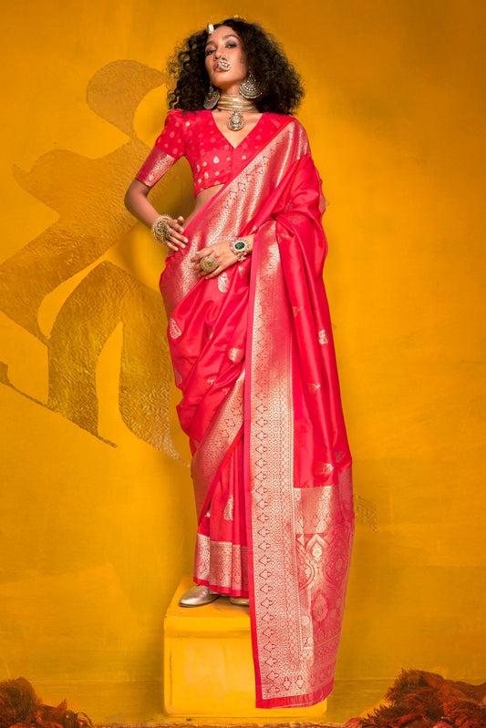 Pink 2-Tone Zari Weaving Silk Saree-ZB134061_1_SareeButa.com