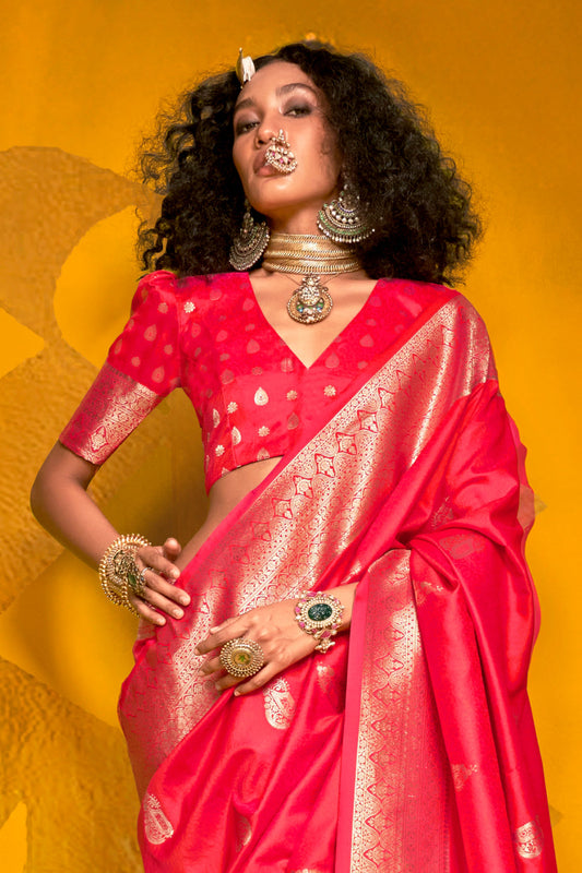 Pink 2-Tone Zari Weaving Silk Saree-ZB134061_2_SareeButa.com