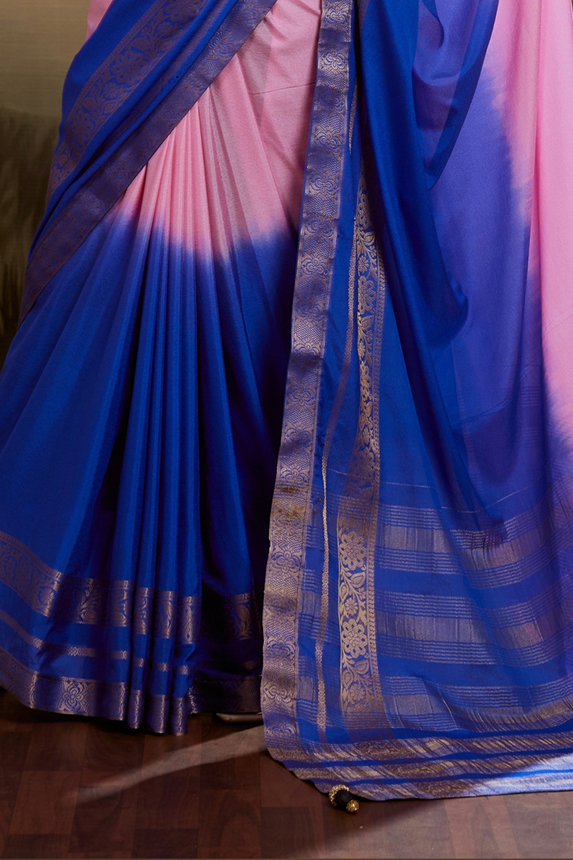 Pink And Blue Ombre Chiffon Saree-SAR12572_5_SareeButa.com
