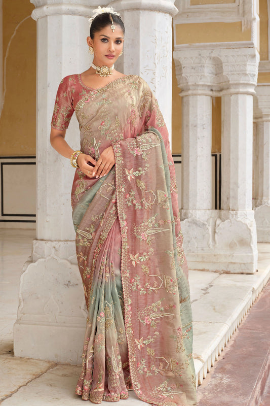 Pink And Grey Embroidered Silk Saree-SAR11382_1_SareeButa.com