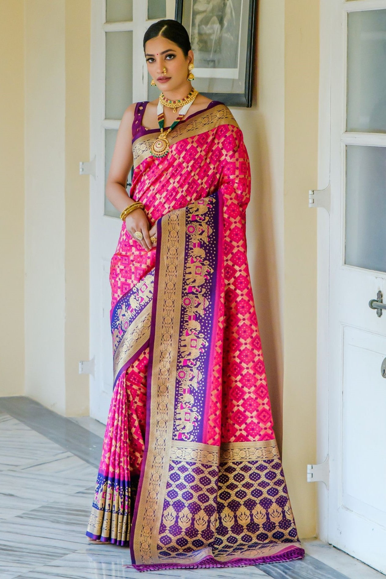 pink-bandhani-silk-saree-zb130504_1_SareeButa.com